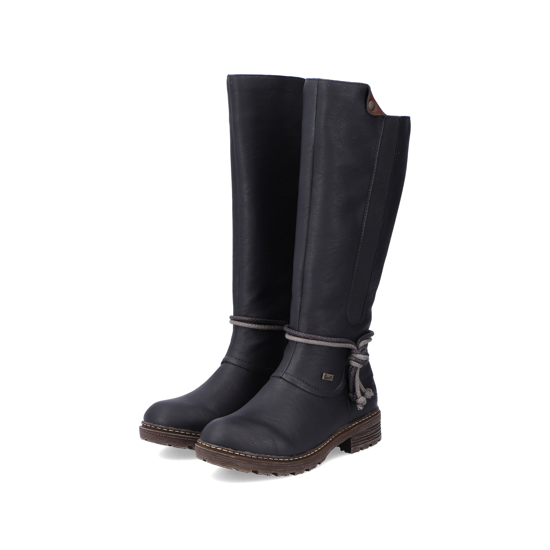 Rieker Damen Hochschaftstiefel tiefschwarz