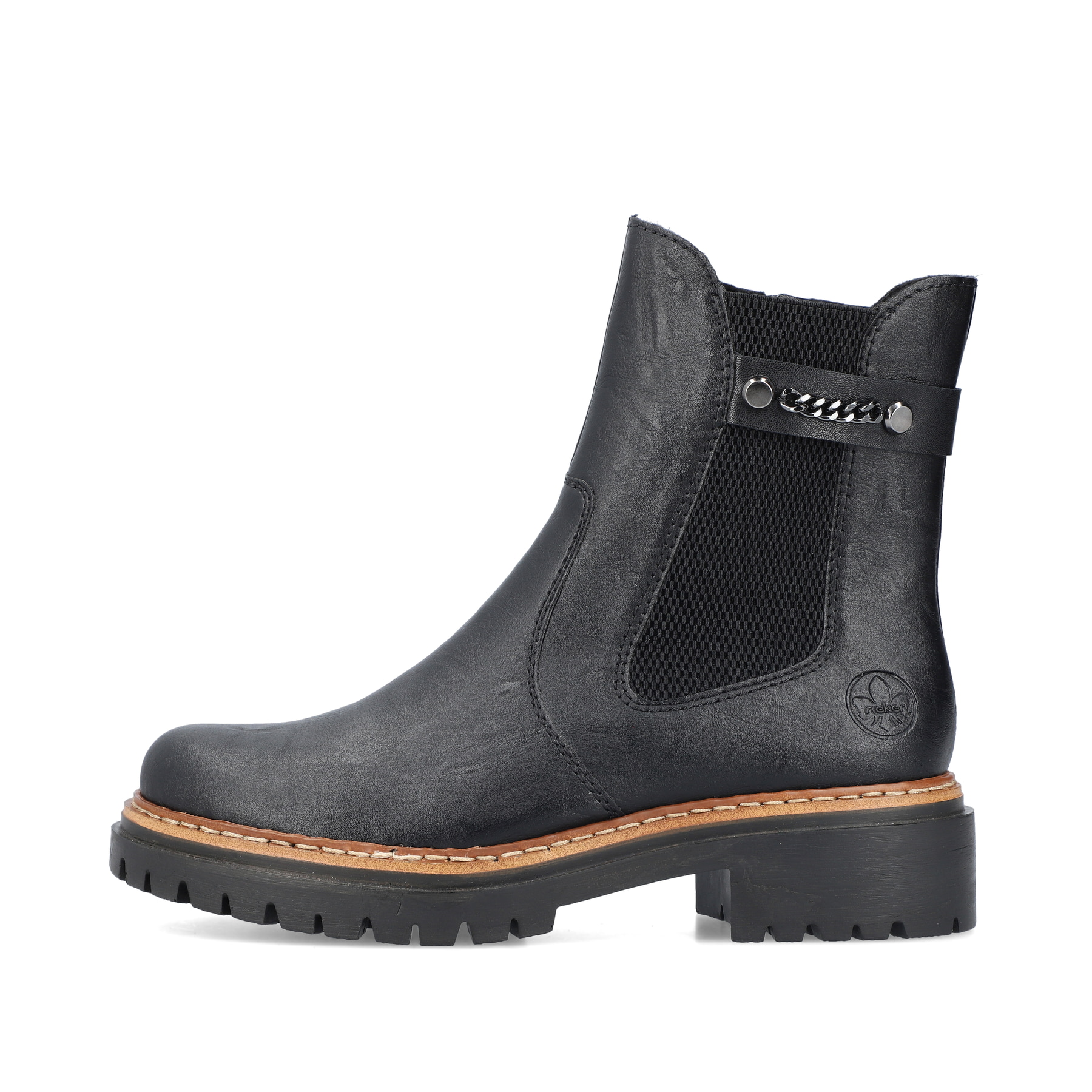 Rieker Damen Chelsea Boots asphaltschwarz