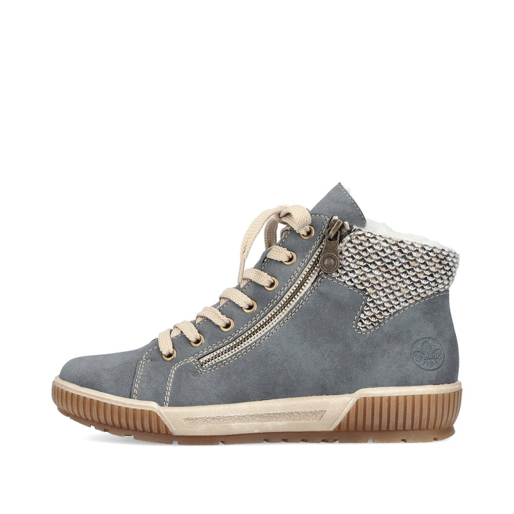 Rieker Damen Schnürschuhe blaugrau