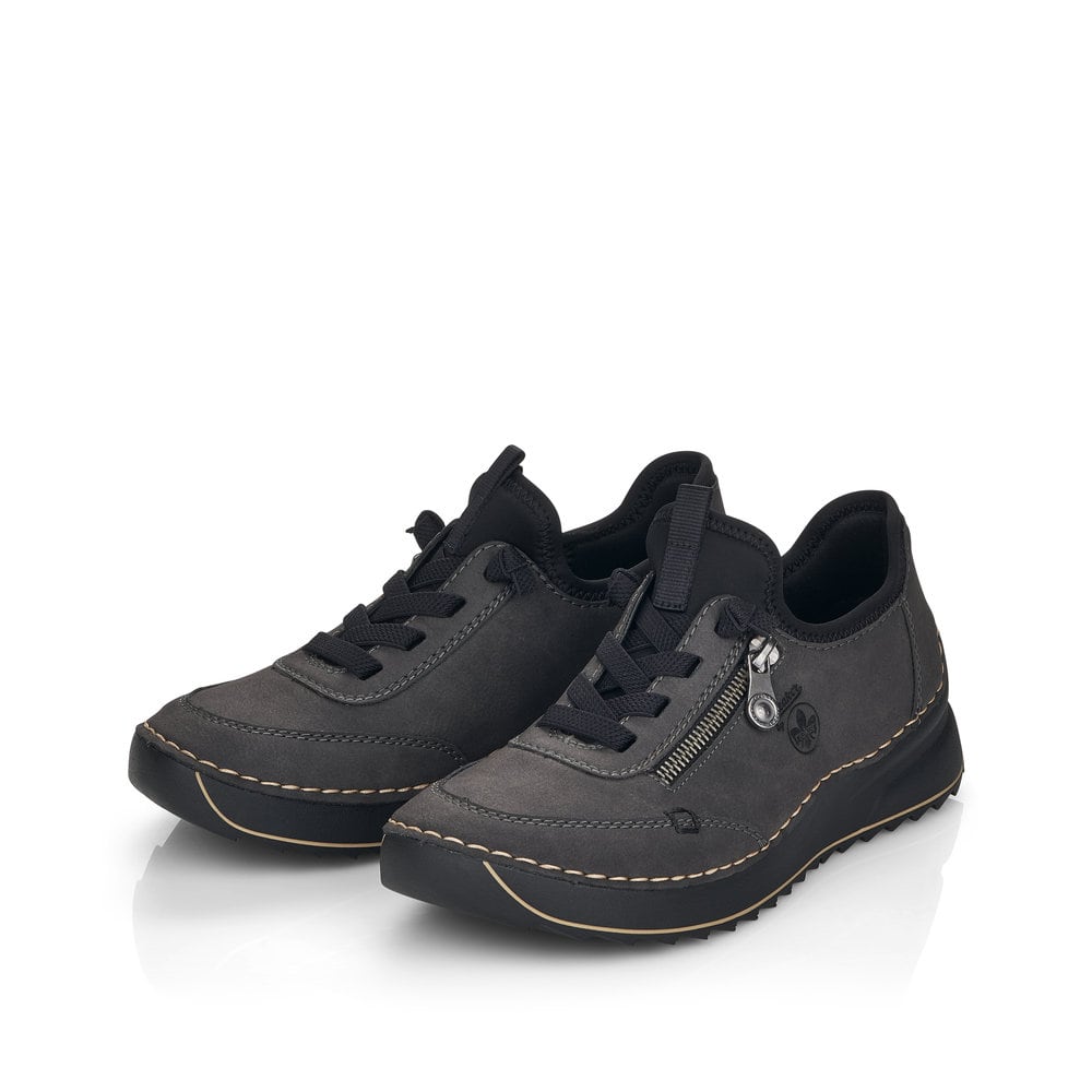 Rieker Damen Schnürschuhe asphaltgrau