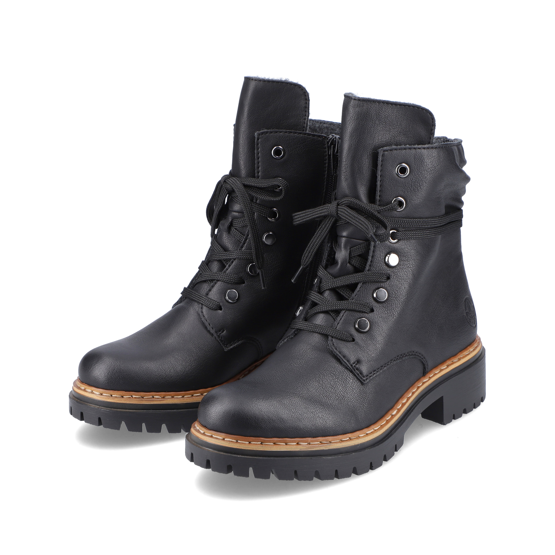 Rieker Damen Biker Boots tiefschwarz