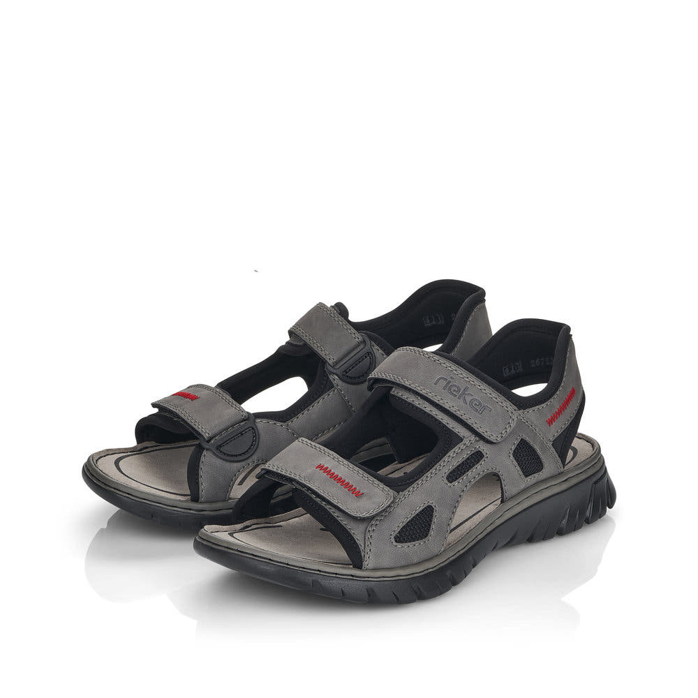 Rieker Herren Sandalen asphaltgrau