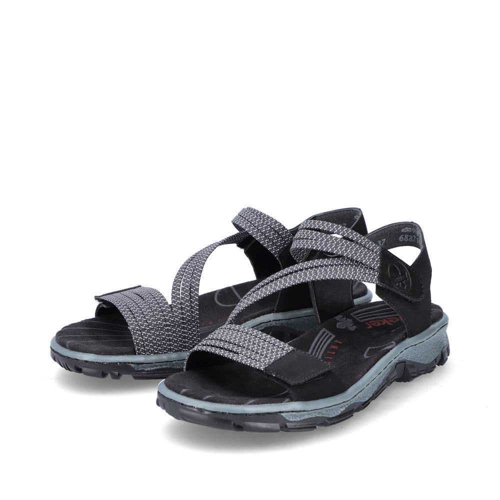 Rieker Damen Trekkingsandalen graphitschwarz
