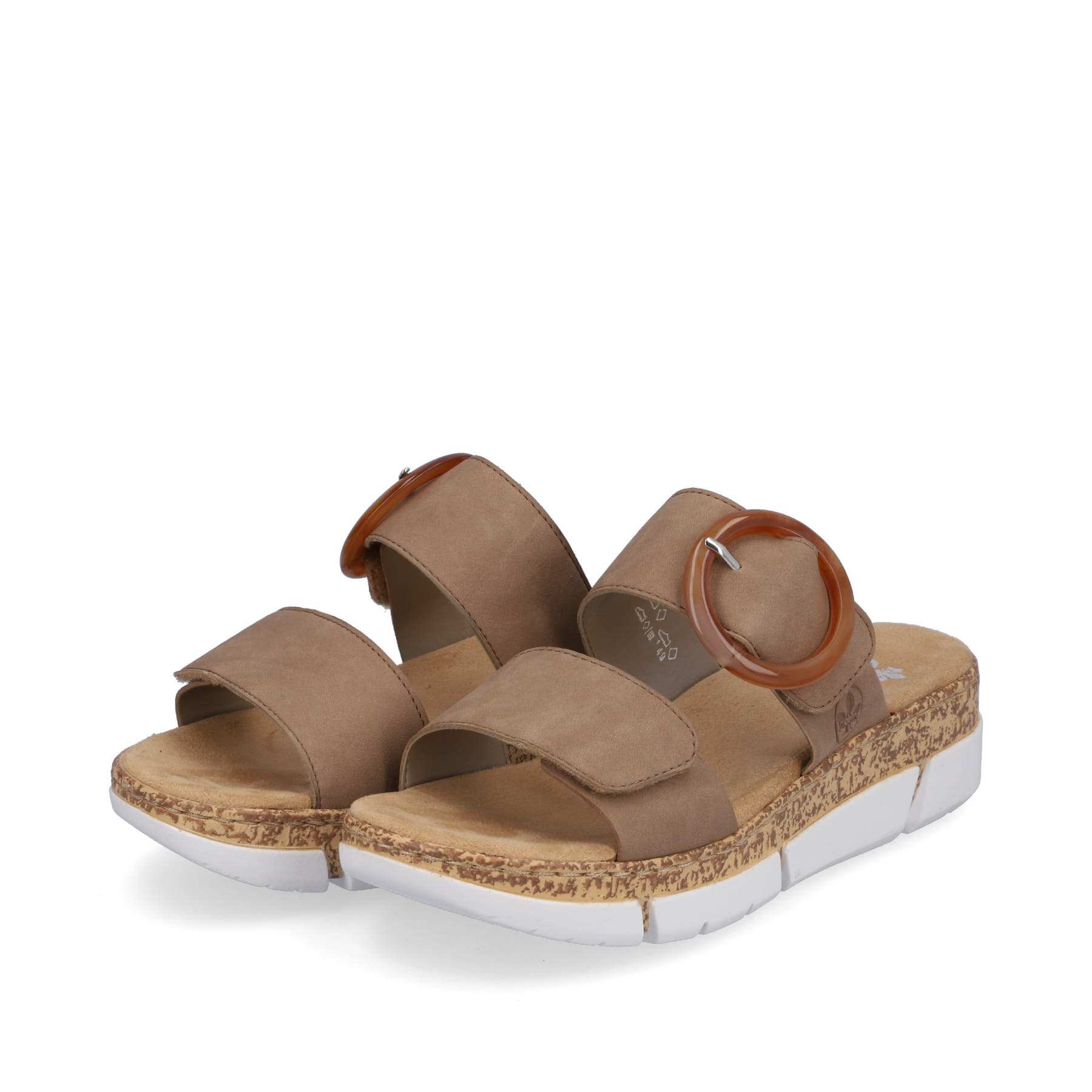 Rieker Damen Pantoletten sandbeige