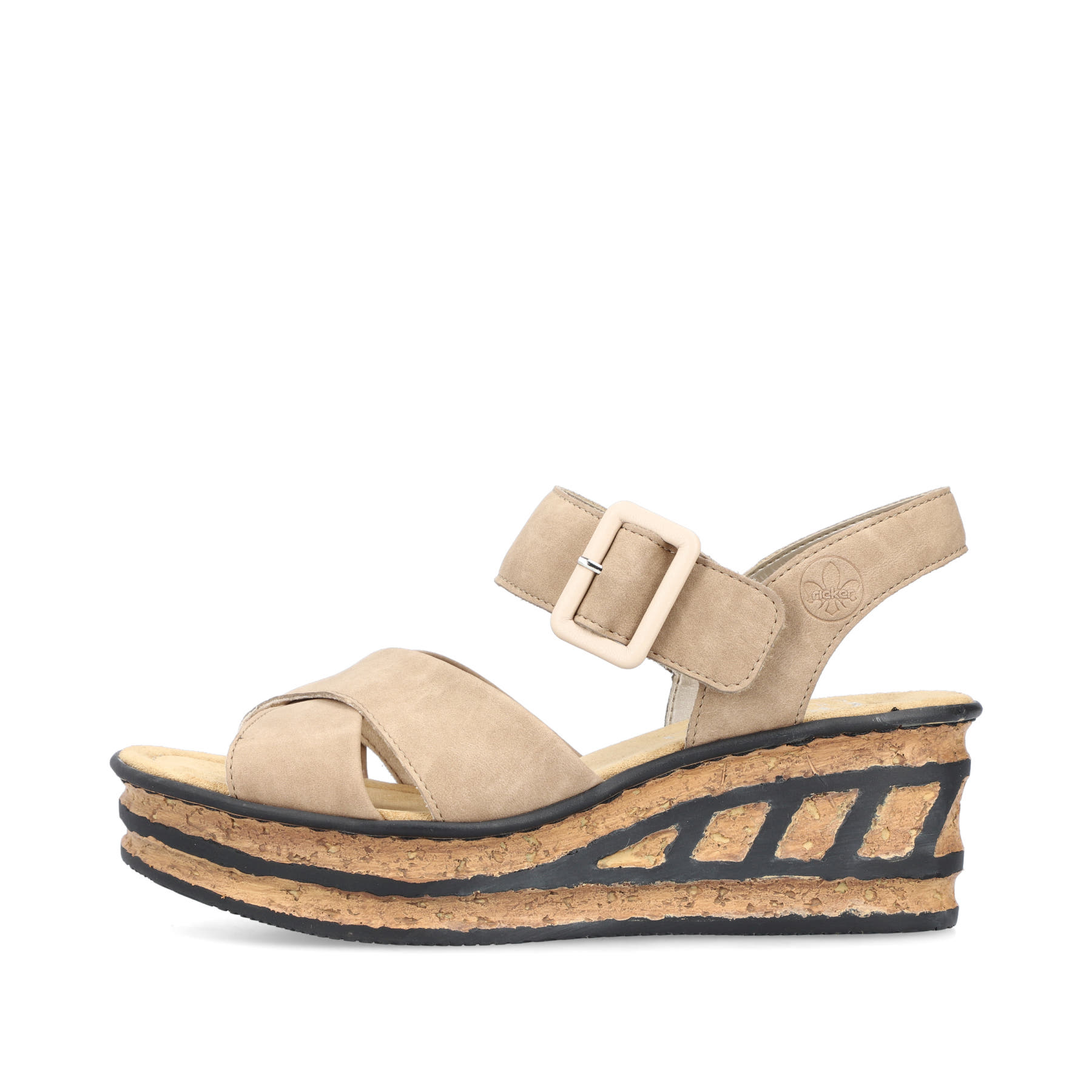 Rieker Damen Keilsandaletten sandbeige