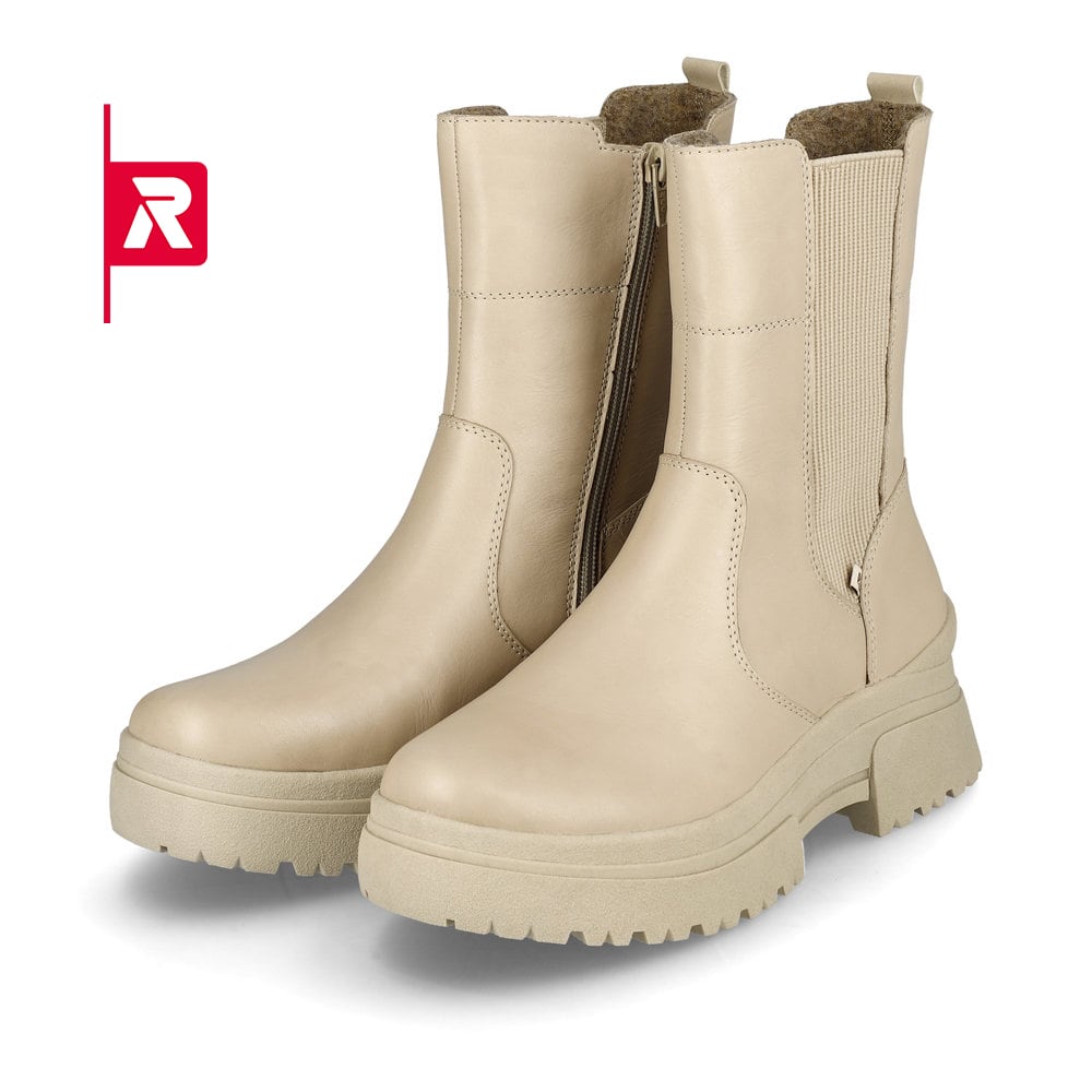 Rieker EVOLUTION Damen Chelsea Boots creme beige