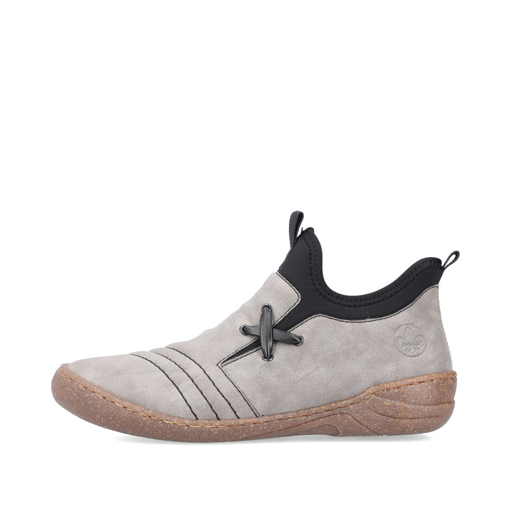Rieker Damen Slipper silbergrau