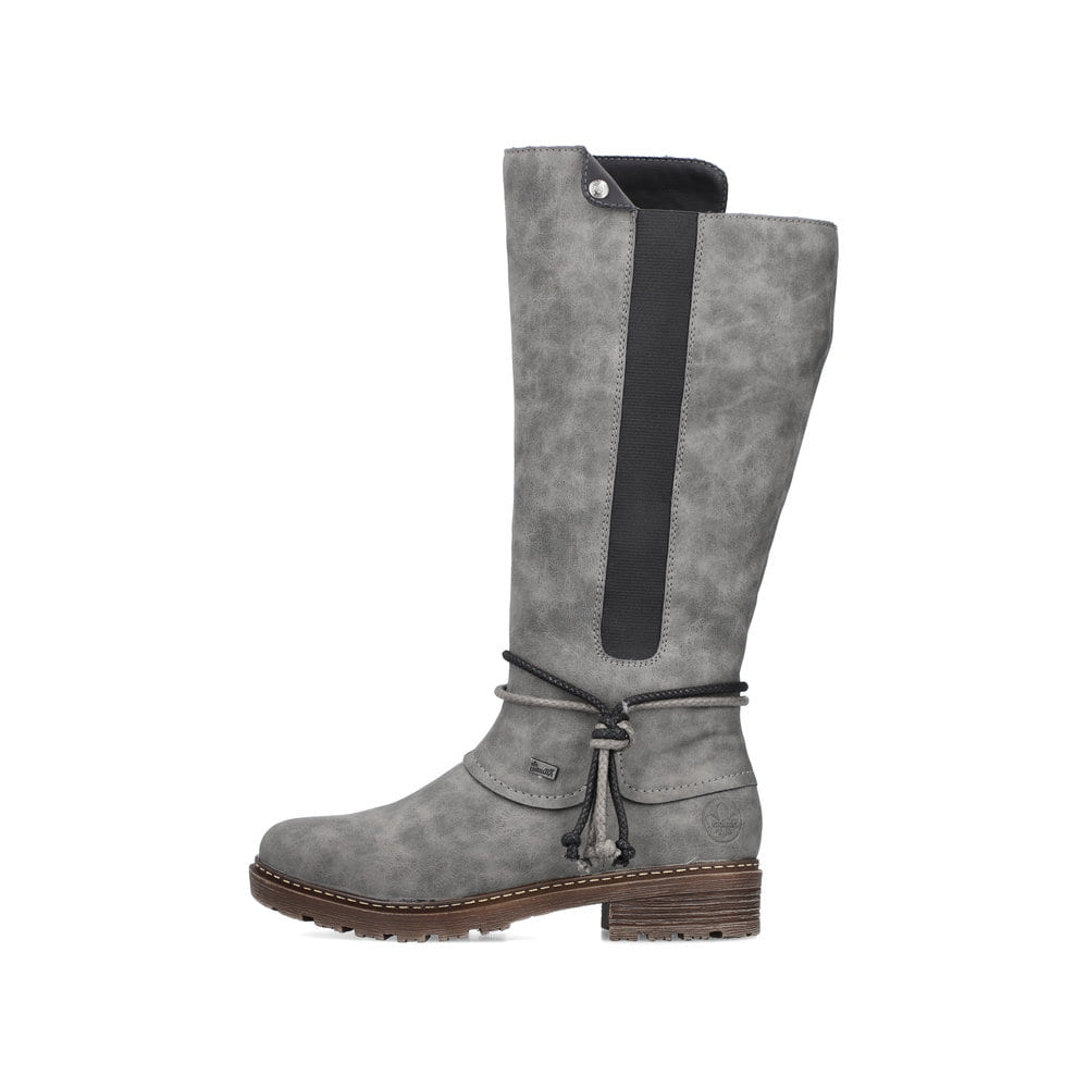 Rieker Damen Hochschaftstiefel stahlgrau
