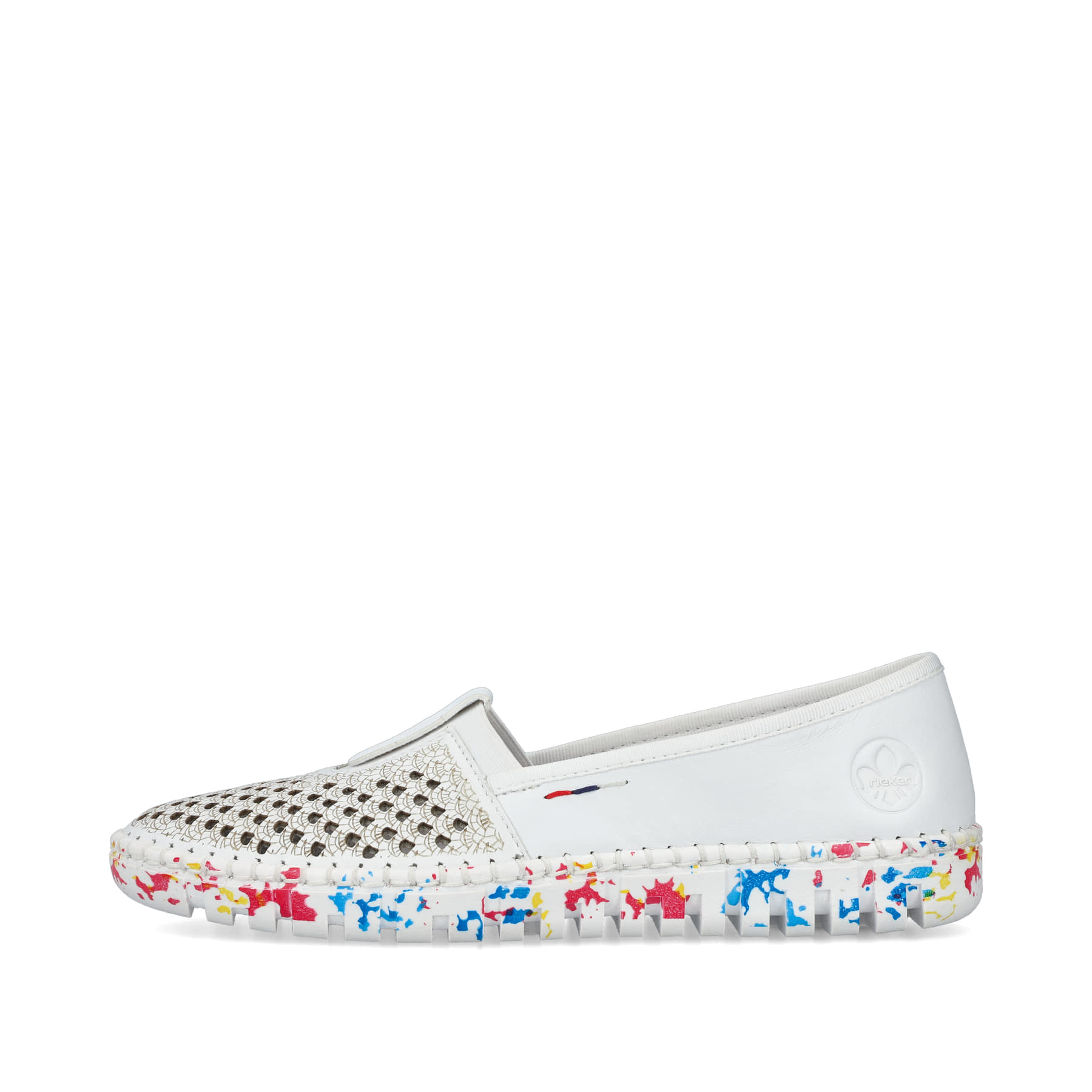 Rieker Damen Ballerinas perlweiß
