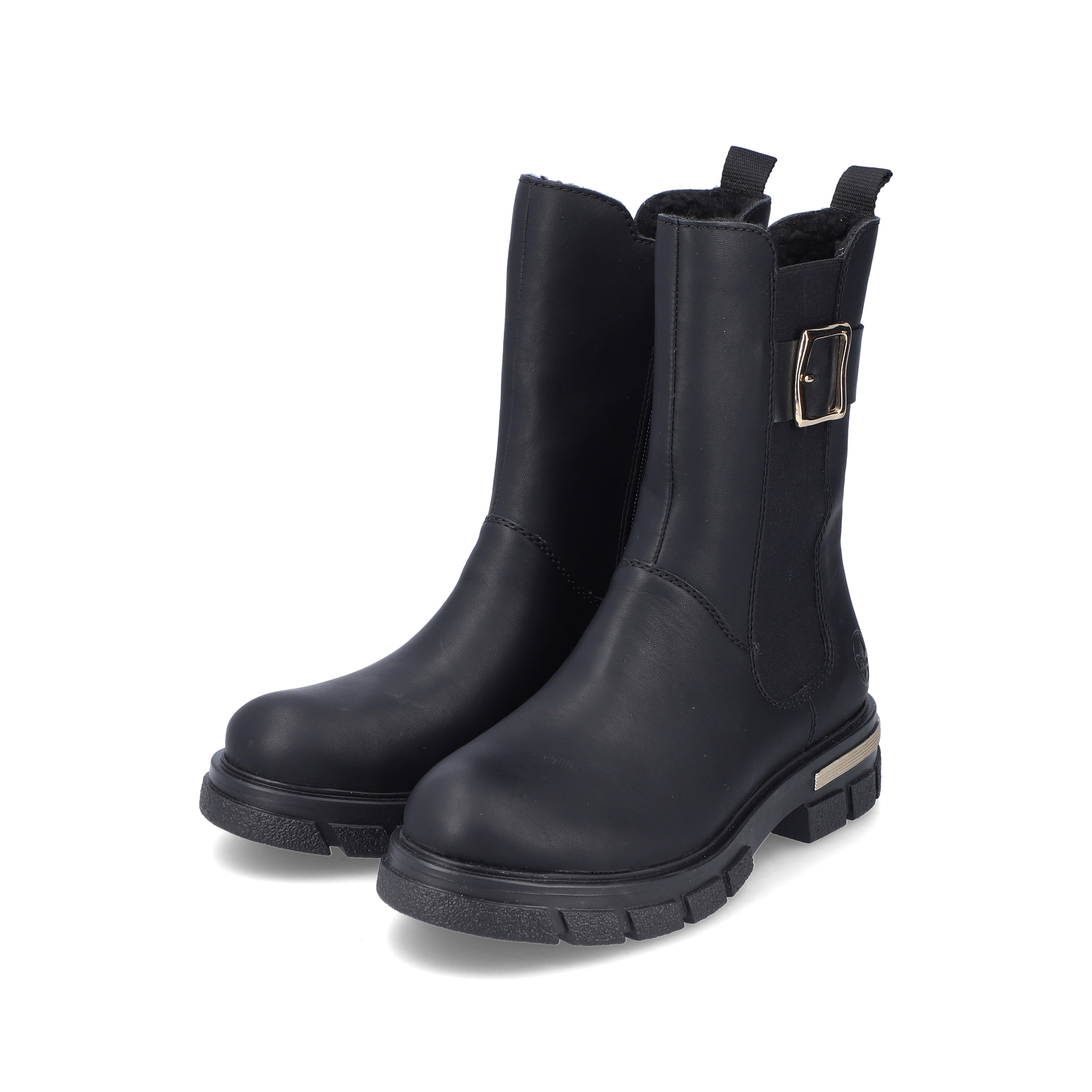 Rieker Damen Biker Boots tiefschwarz