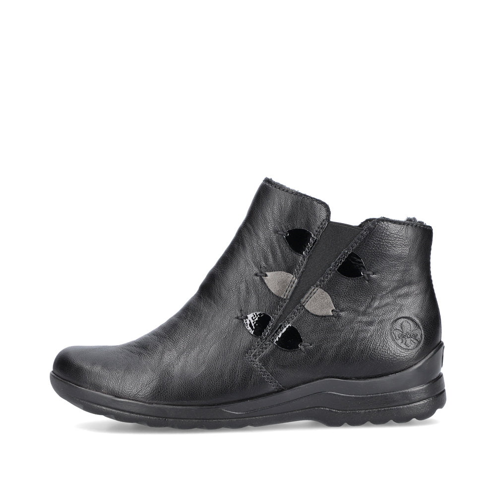 Rieker Damen Chelsea Boots glanzschwarz
