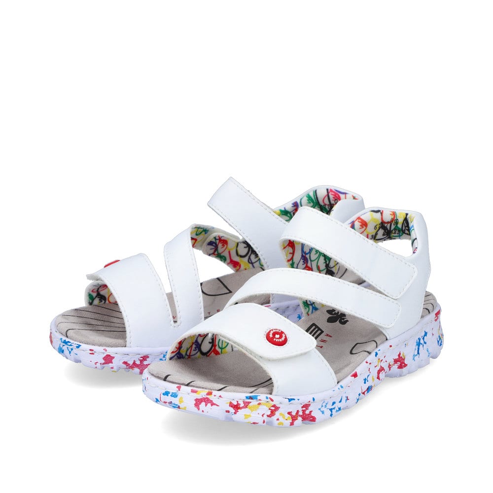 Rieker Damen Riemchensandalen lilienweiß