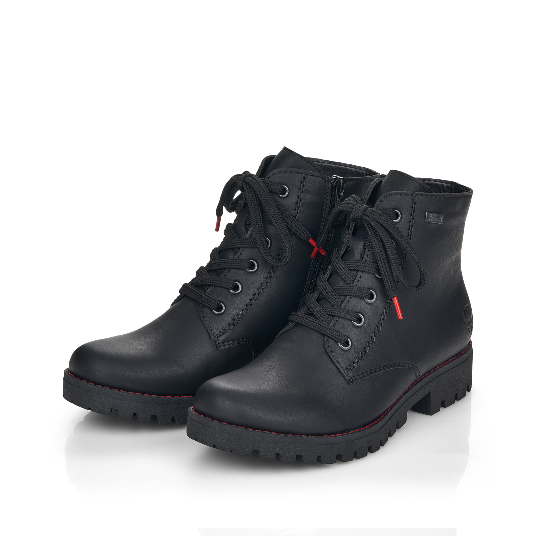 Rieker Damen Schnürstiefel tiefschwarz