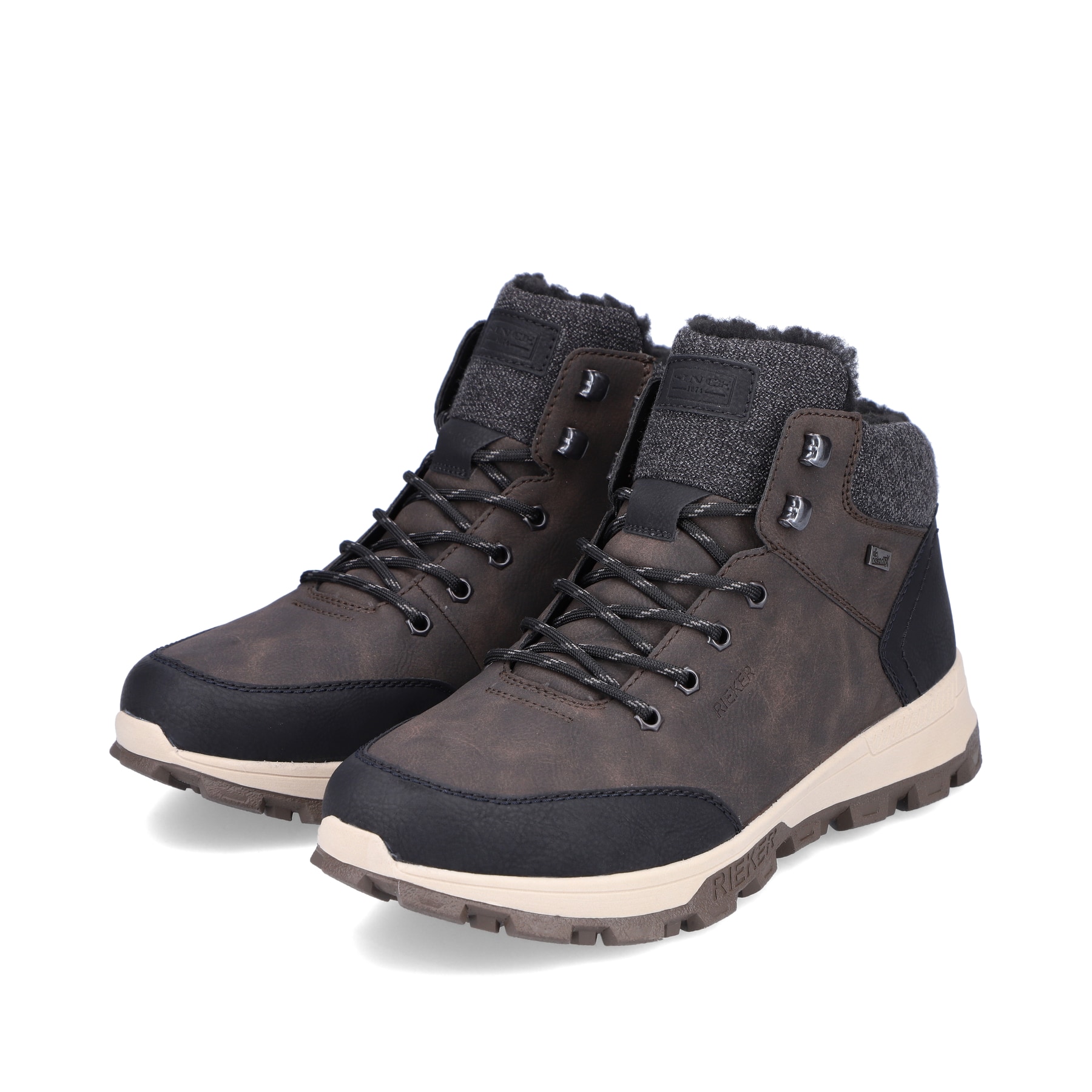 Rieker Herren Schnürstiefel kaffeebraun