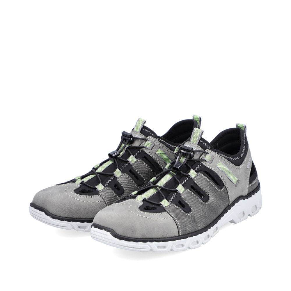 Rieker Herren Slipper asphaltgrau