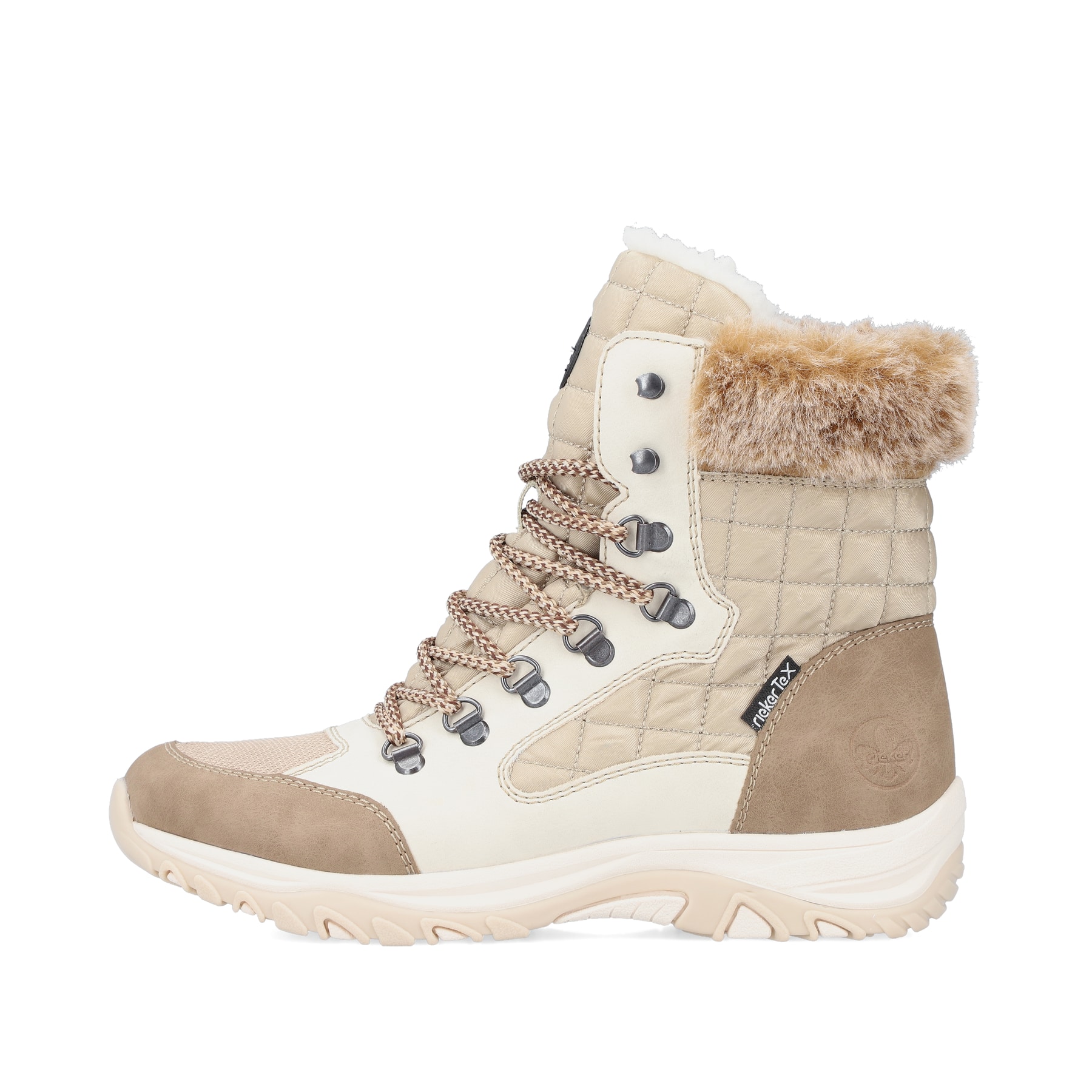 Rieker Damen Schnürstiefel braunbeige