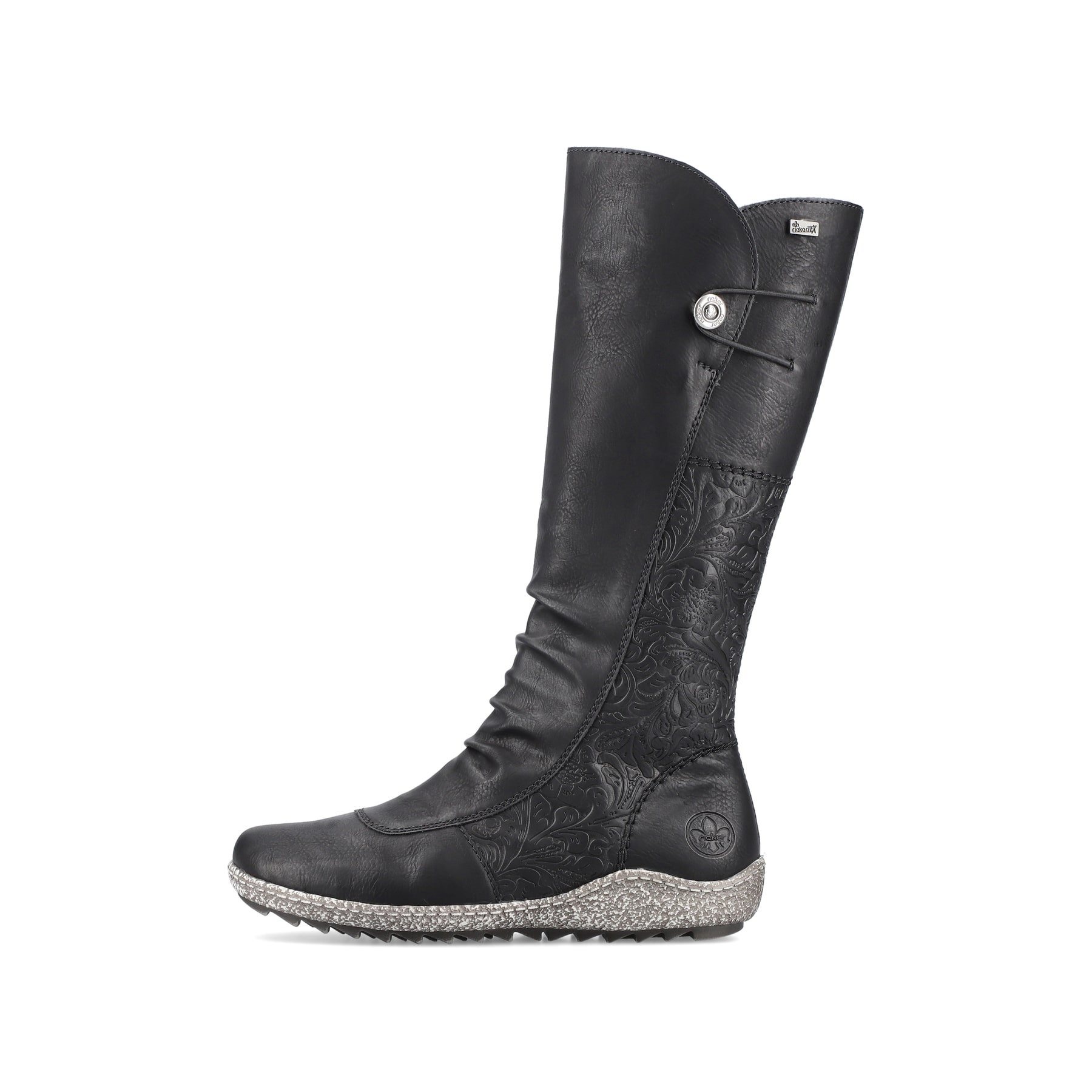 Rieker Damen Langschaftstiefel tiefschwarz