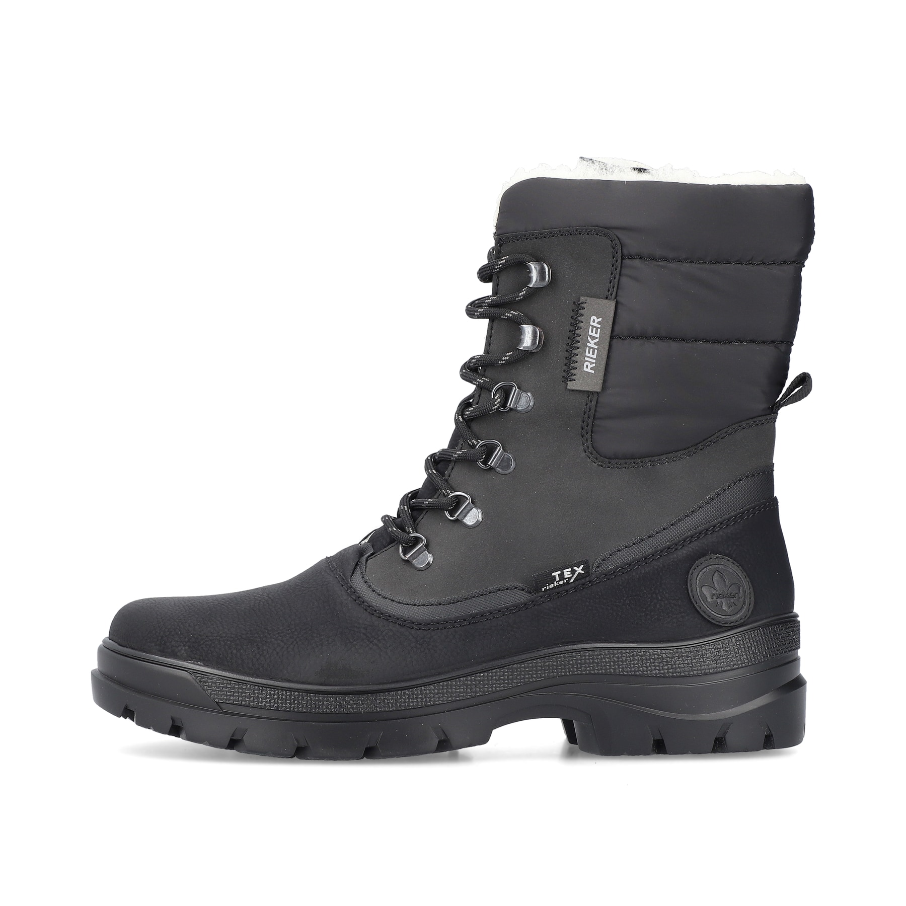 Rieker Herren Schnürstiefel tiefschwarz