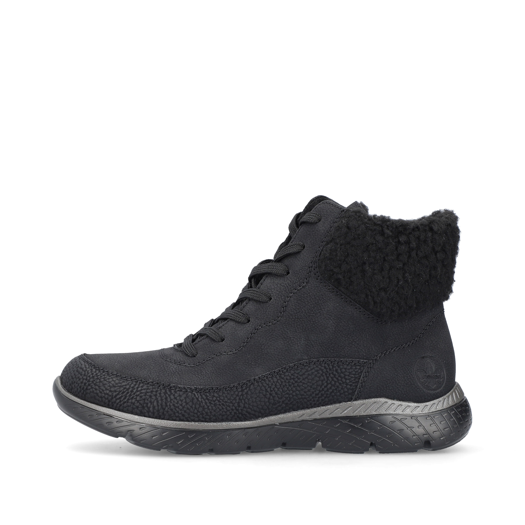 Rieker Damen Schnürstiefel tiefschwarz