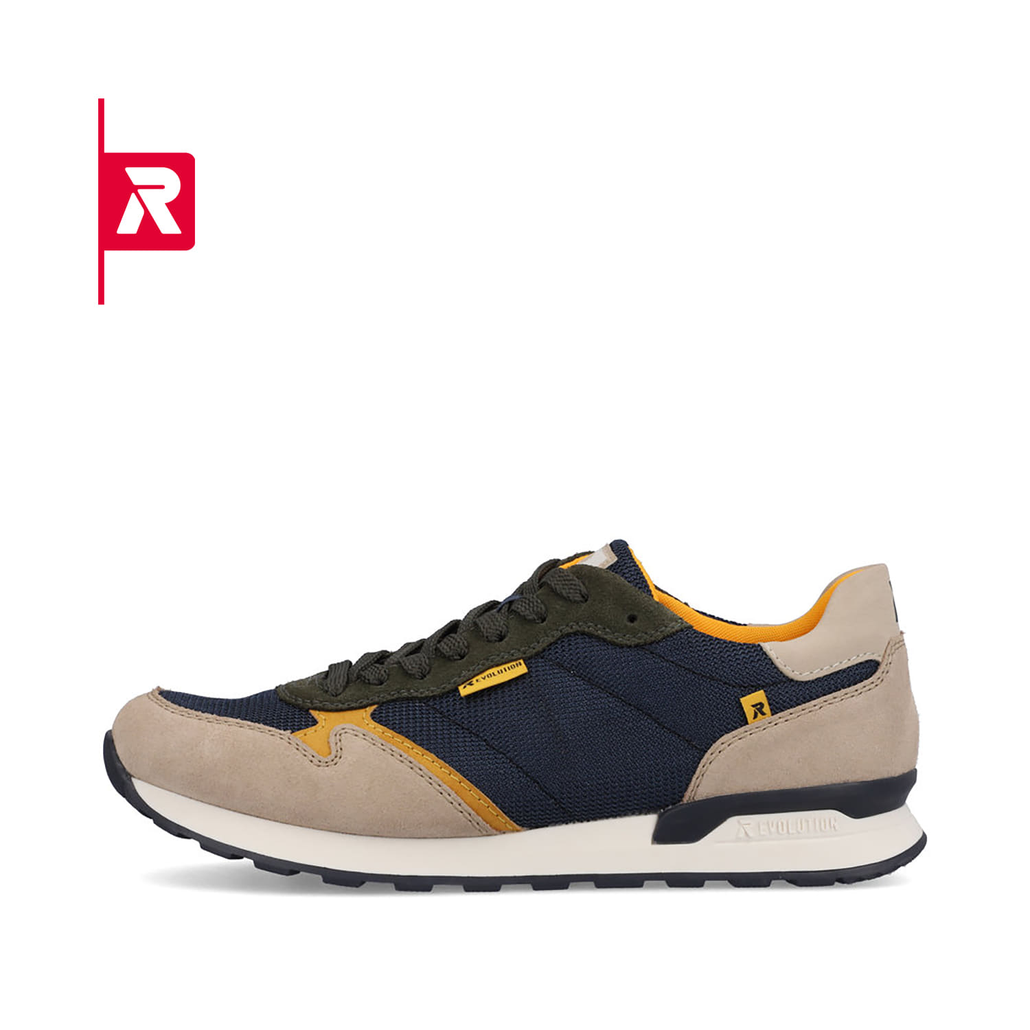 Rieker EVOLUTION Herren Sneaker royal-blue clay-beige