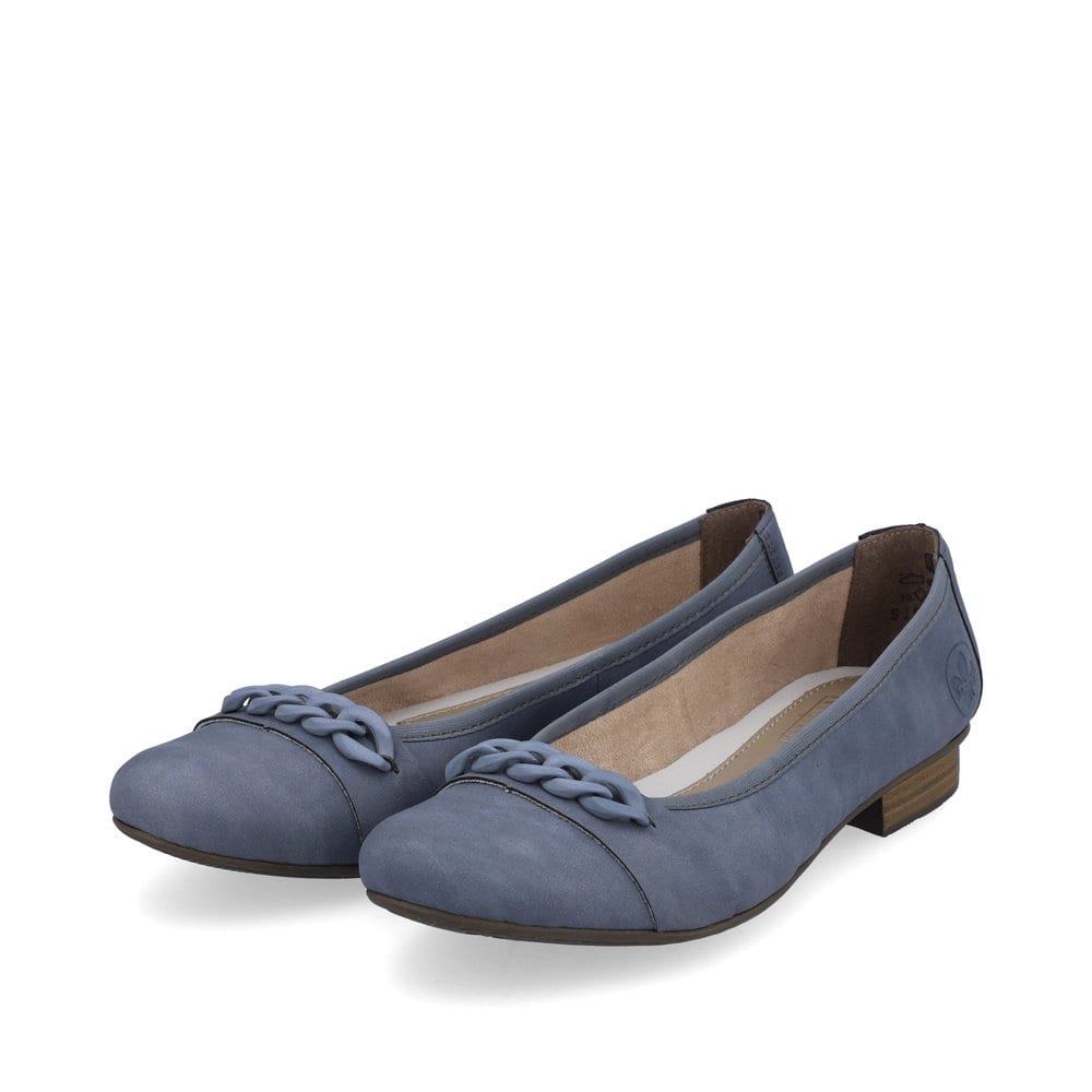 Rieker Damen Ballerinas himmelblau