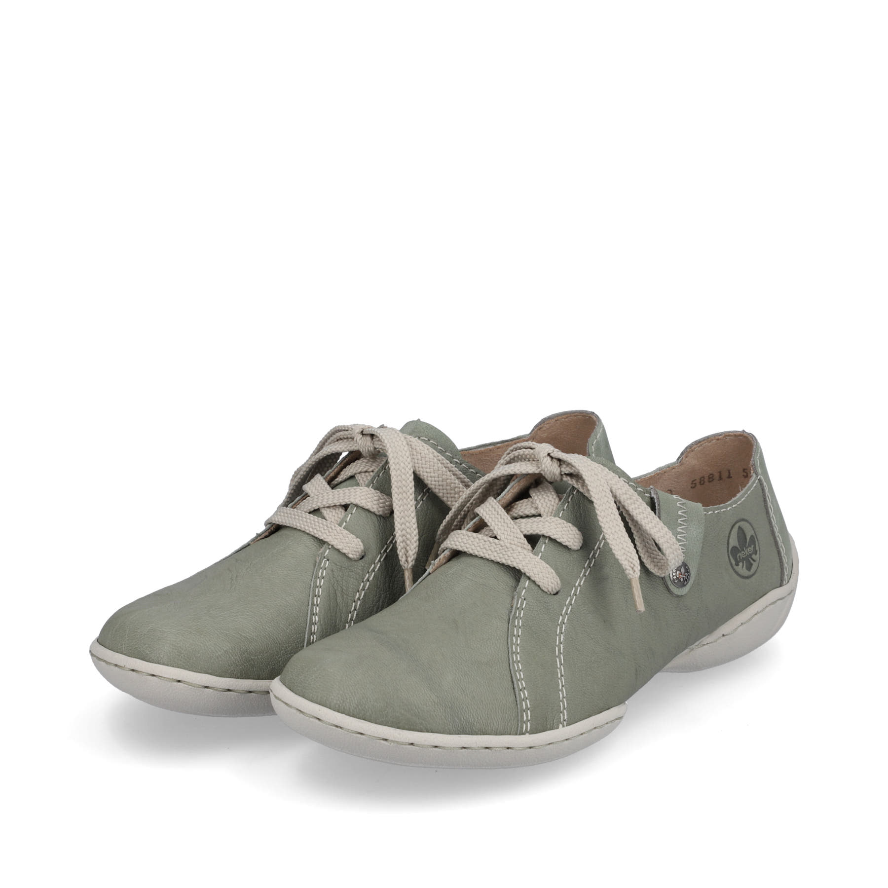 Rieker Damen Schnürschuhe grüngrau