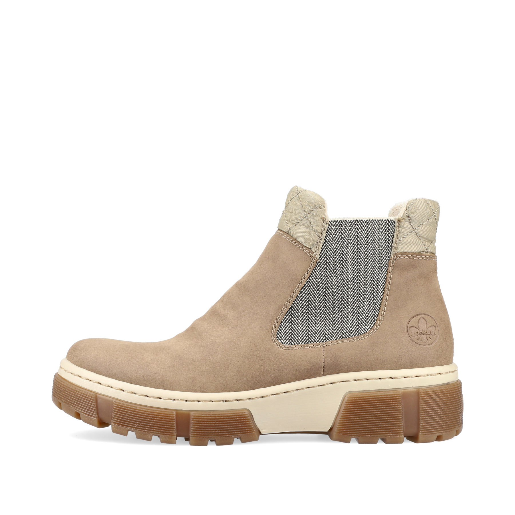 Rieker Damen Chelsea Boots cremebeige