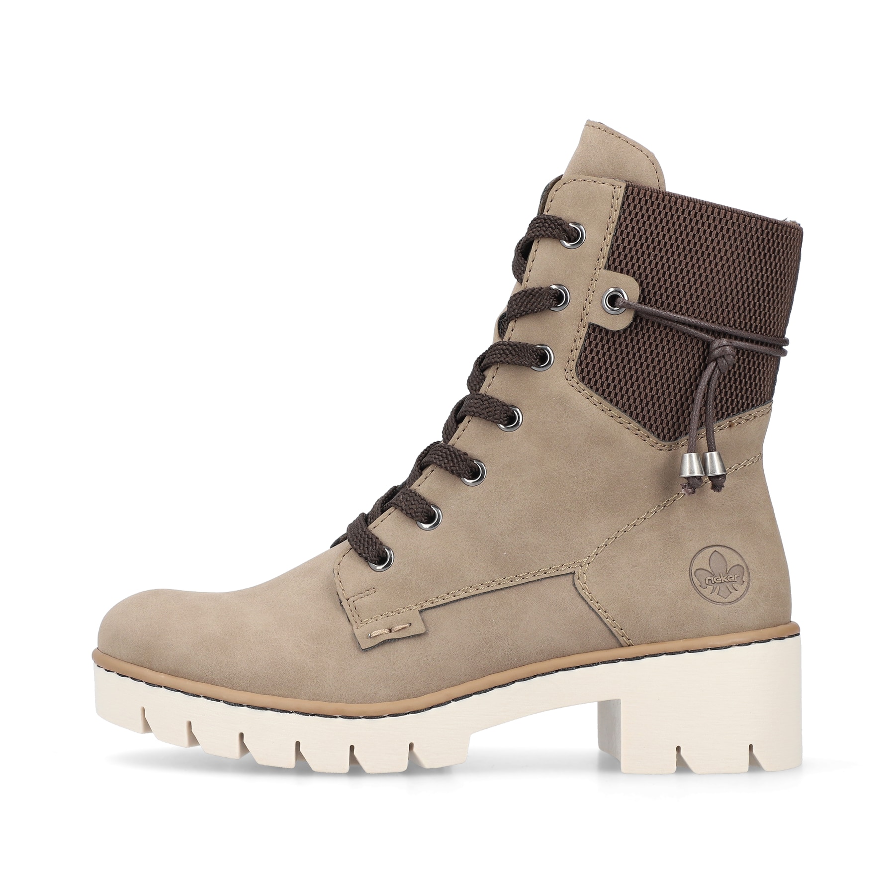 Rieker Damen Schnürstiefel beigebraun