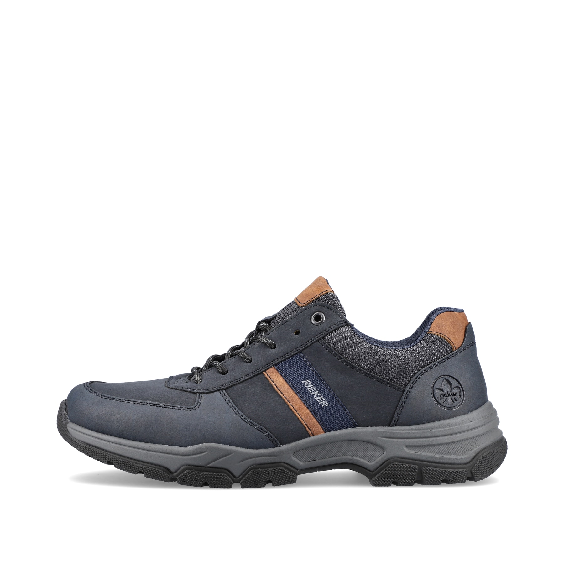 Rieker Herren Schnürschuhe blau-braun