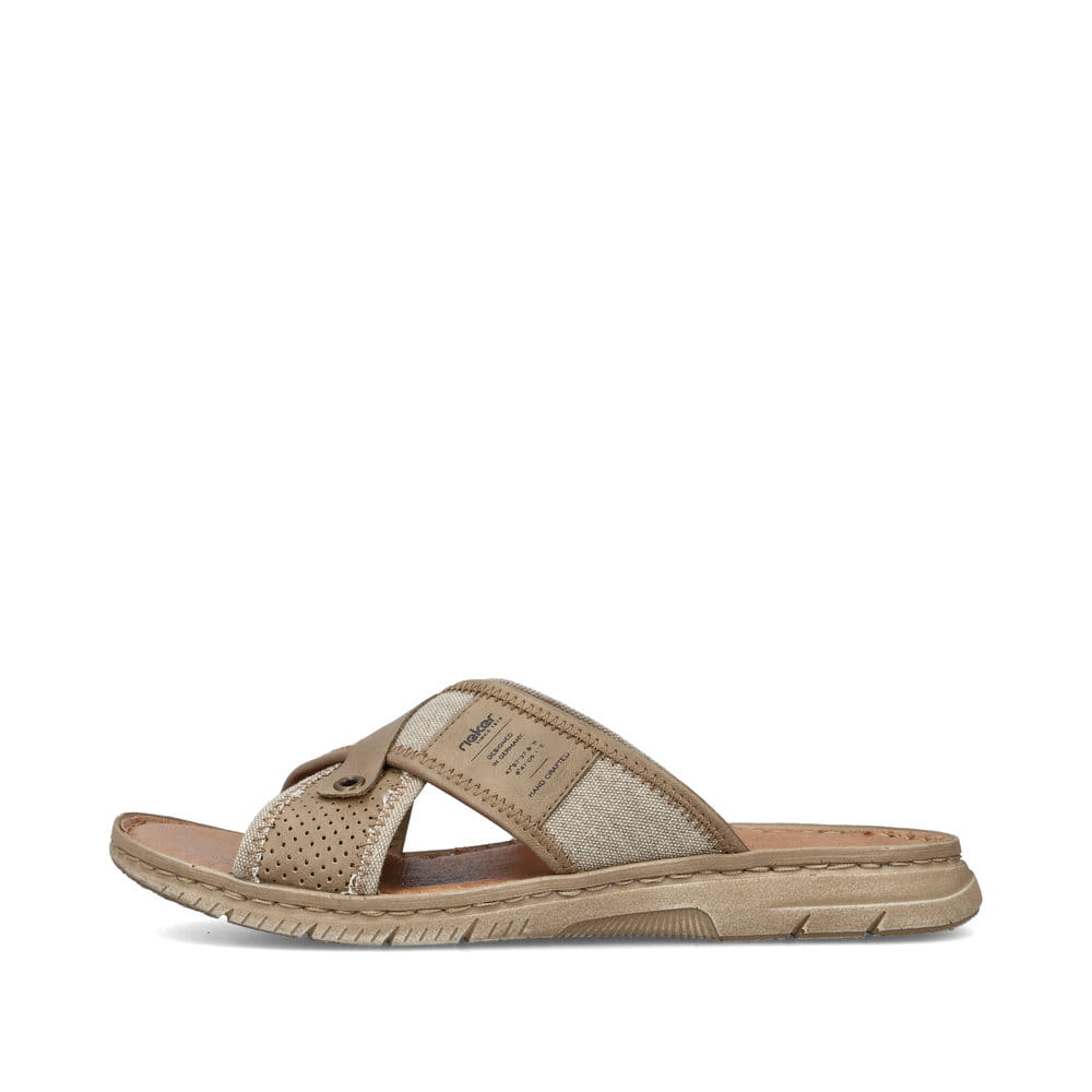 Rieker Herren Pantoletten sandbeige