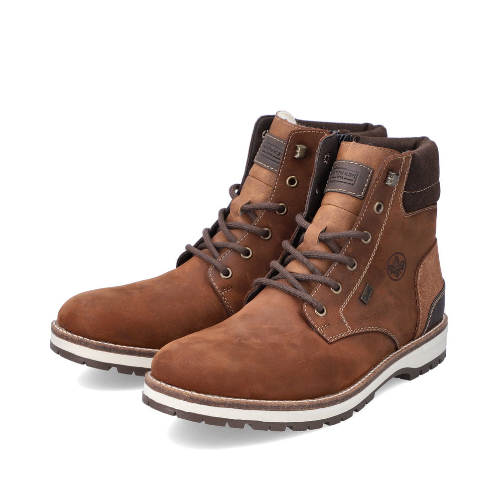 Rieker Herren Schnürstiefel kastanienbraun