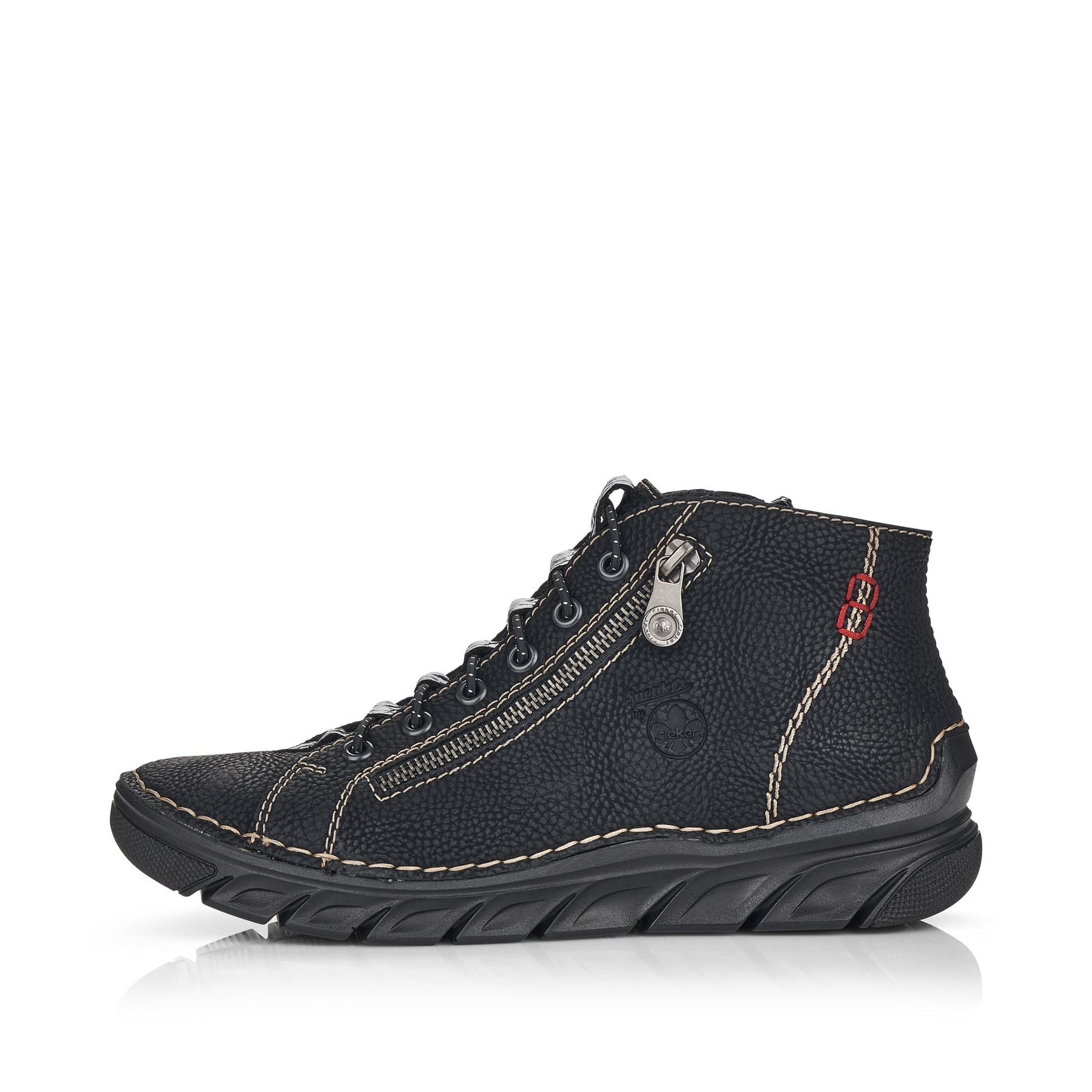 Rieker Damen Schnürschuhe tiefschwarz