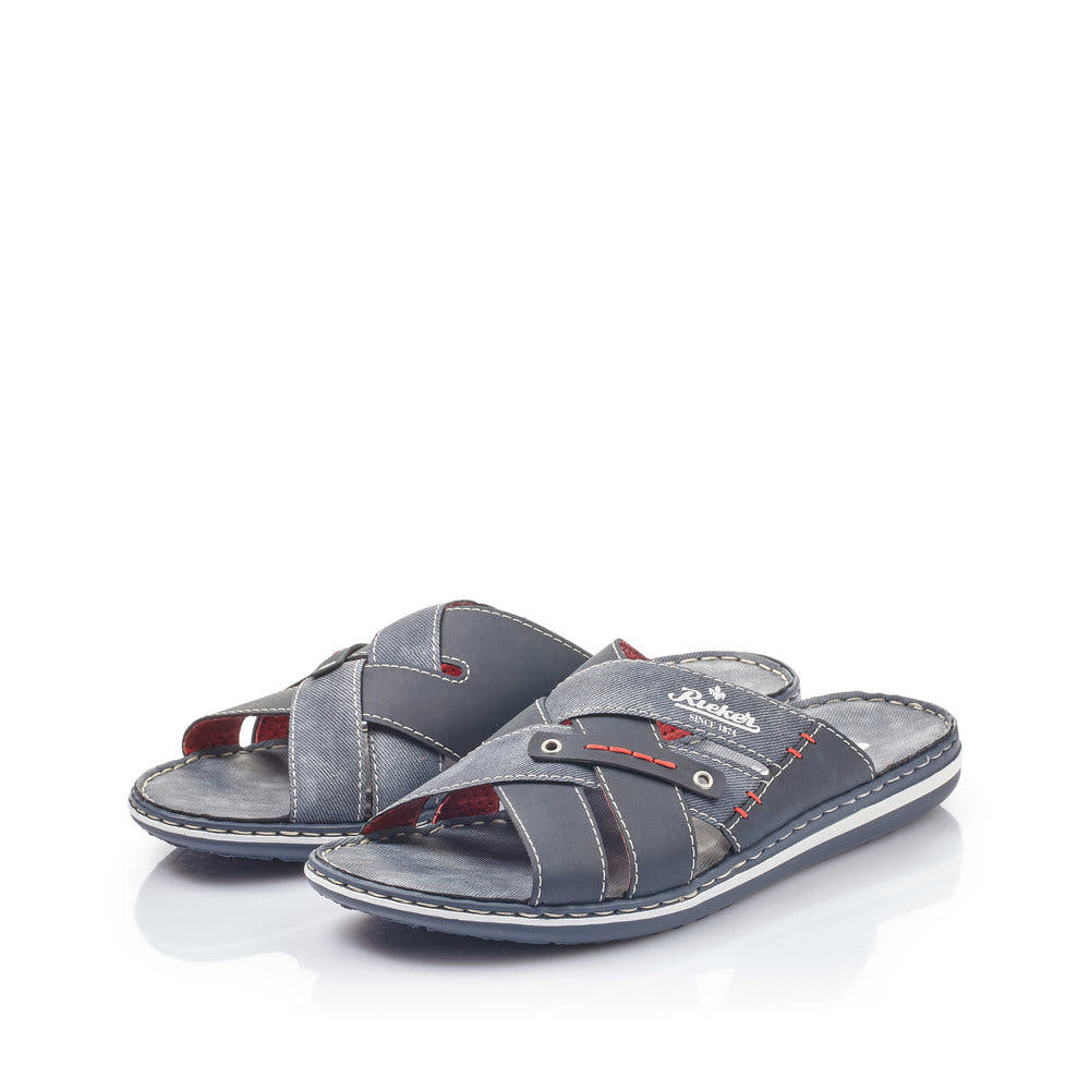 Rieker Herren Pantoletten marineblau