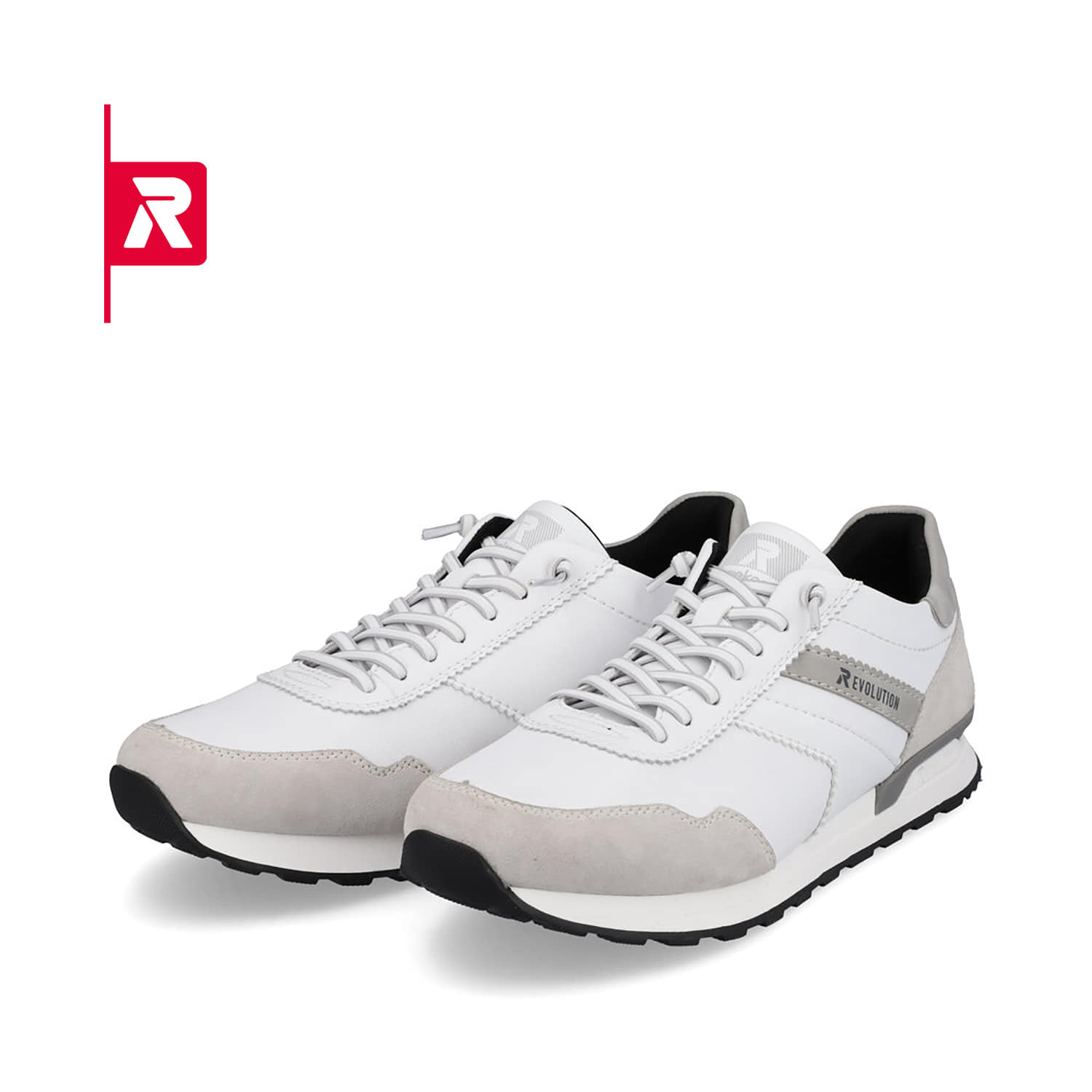 Rieker EVOLUTION Herren Sneaker brilliant-white graphite-grey