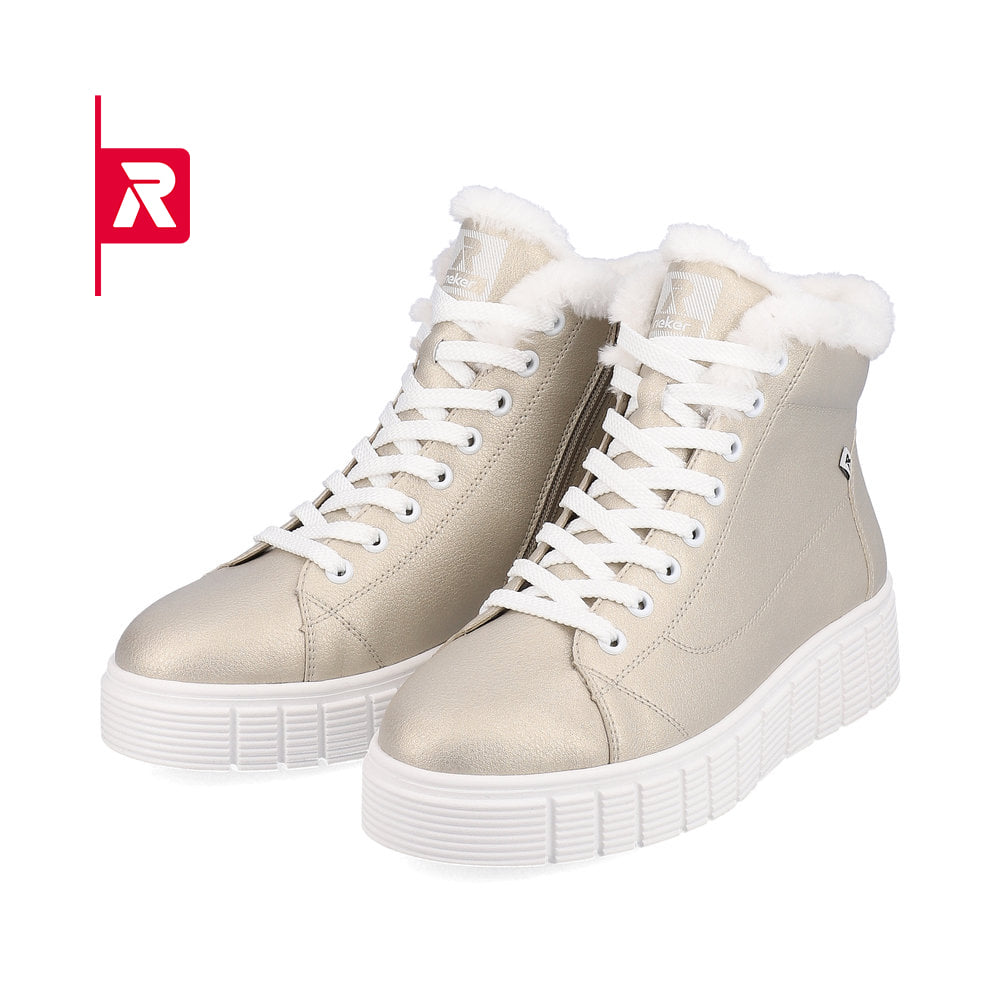 Rieker EVOLUTION Damen Stiefel glittery-gold frost-white