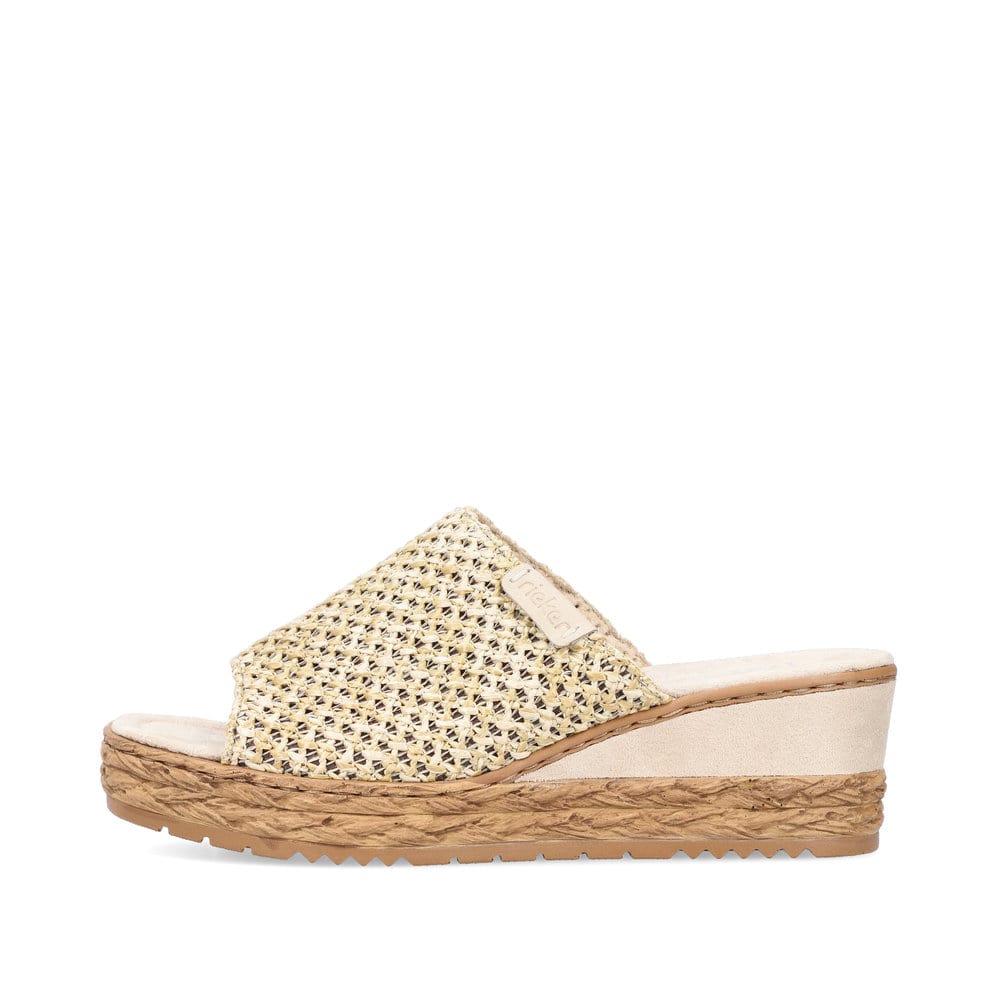 Rieker Damen Pantoletten sandbeige