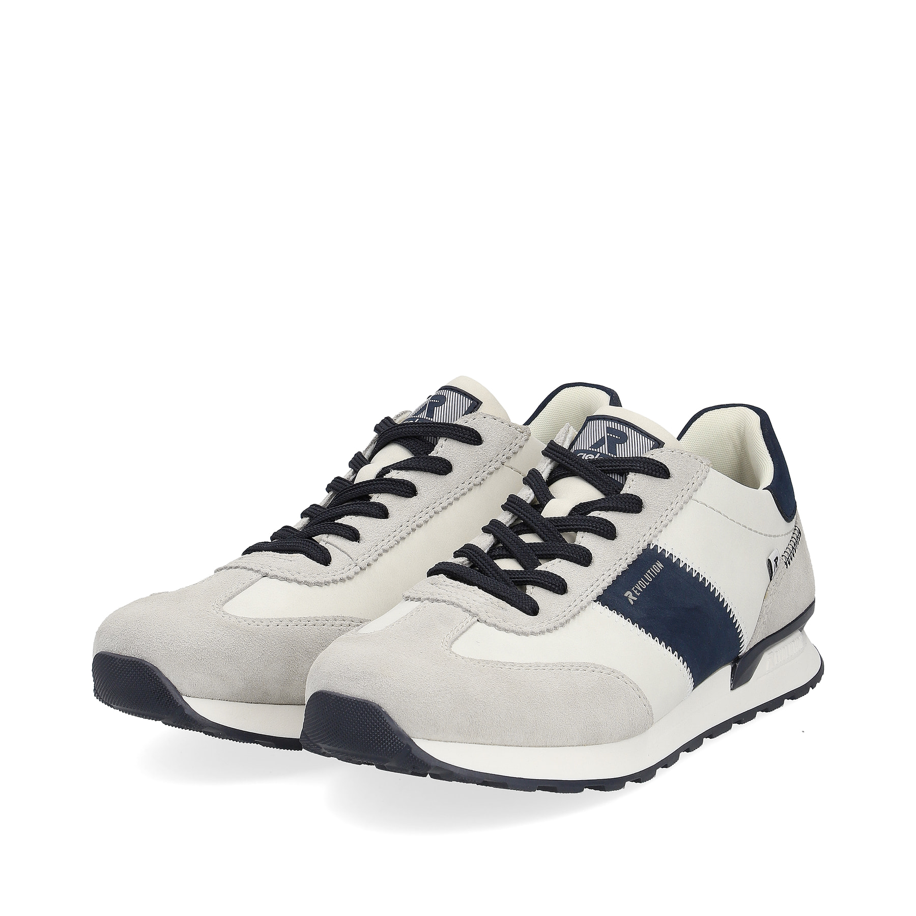 Rieker EVOLUTION Herren Sneaker stone-grey creamy-white