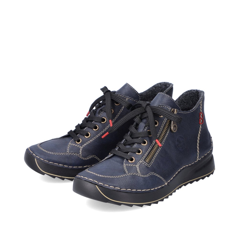 Rieker Damen Schnürschuhe schieferblau