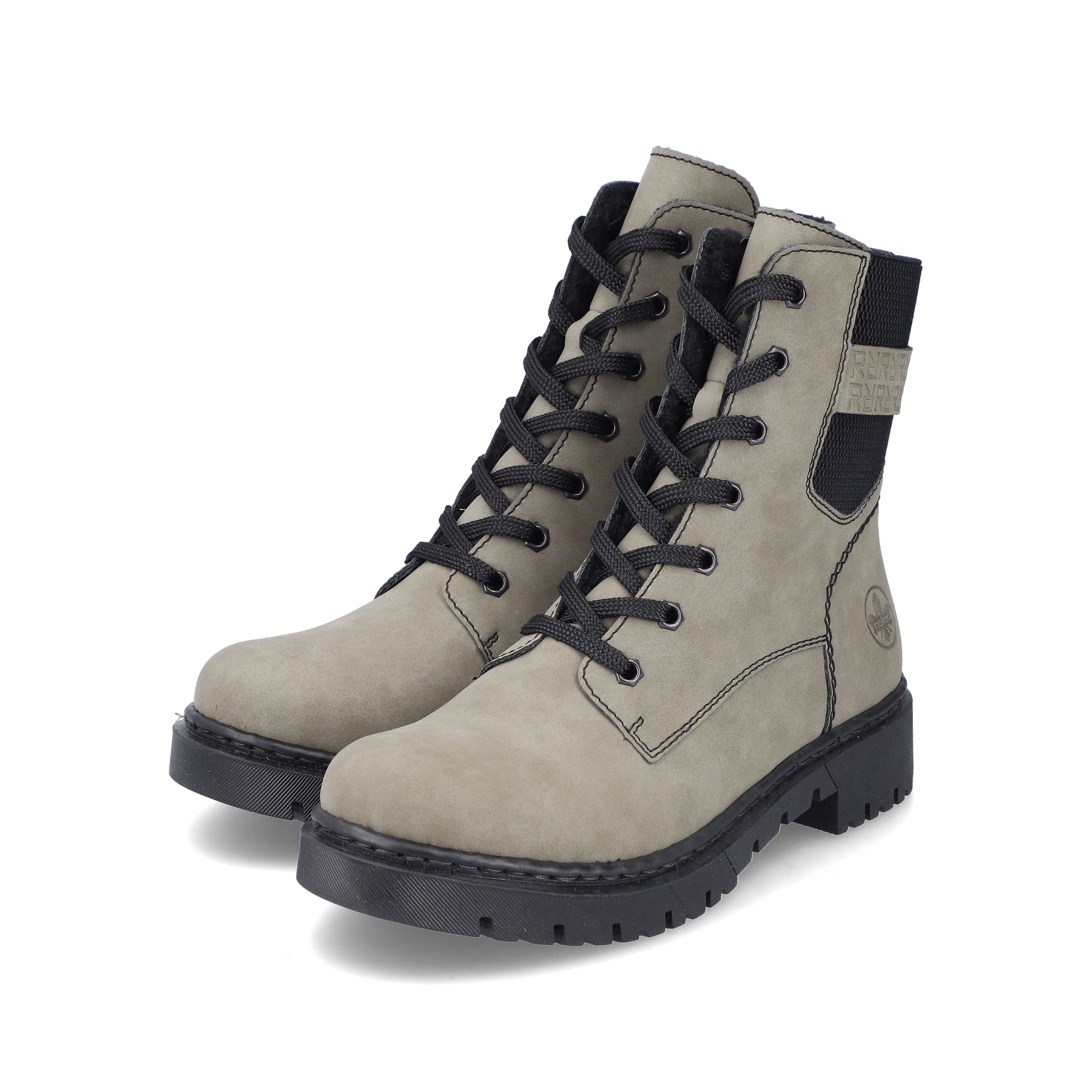 Rieker Damen Biker Boots graugrün