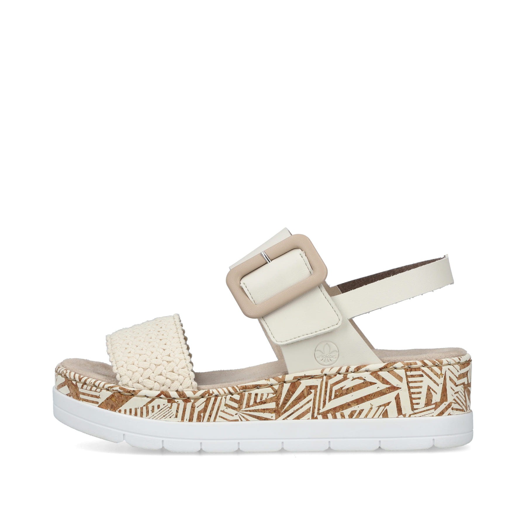 Rieker Damen Keilsandaletten hellbeige
