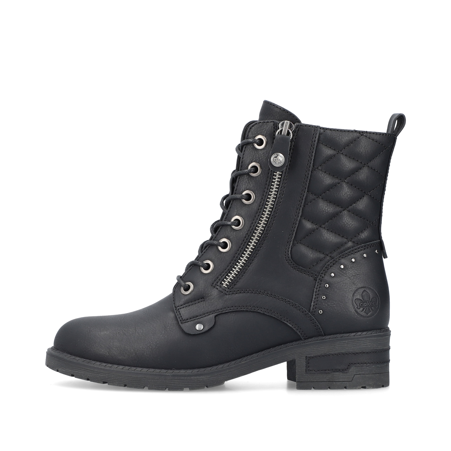 Rieker Damen Biker Boots nachtschwarz