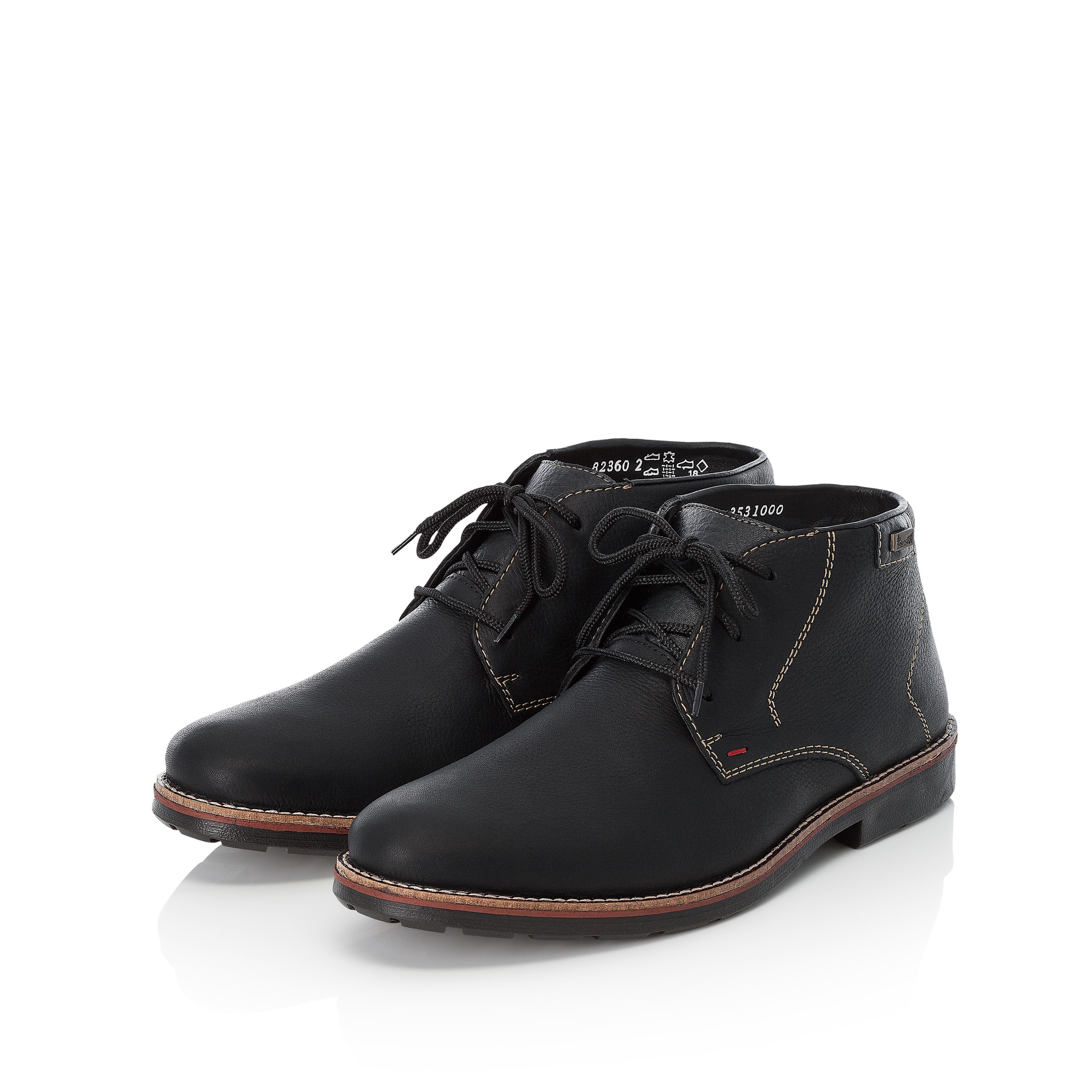 Rieker Herren Schnürschuhe graphitschwarz
