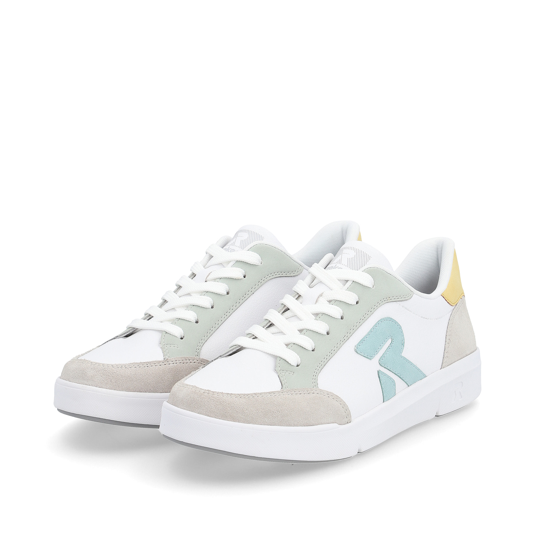 Rieker EVOLUTION Damen Sneaker snow-white dusty-grey