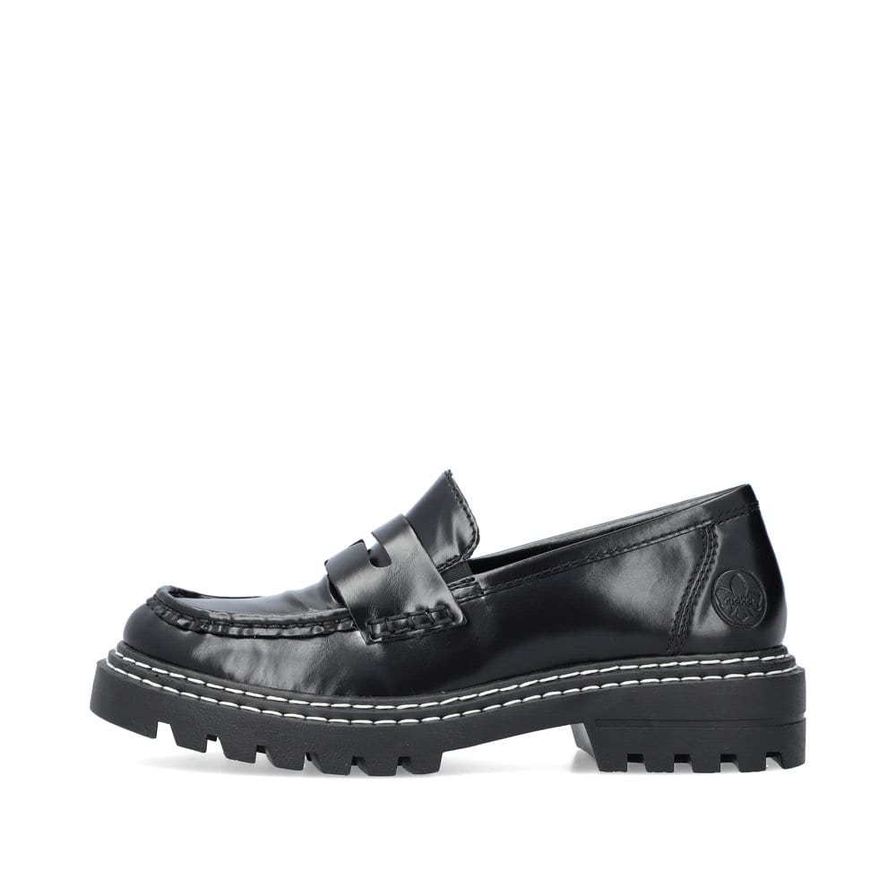 Rieker Damen Loafers graphitschwarz