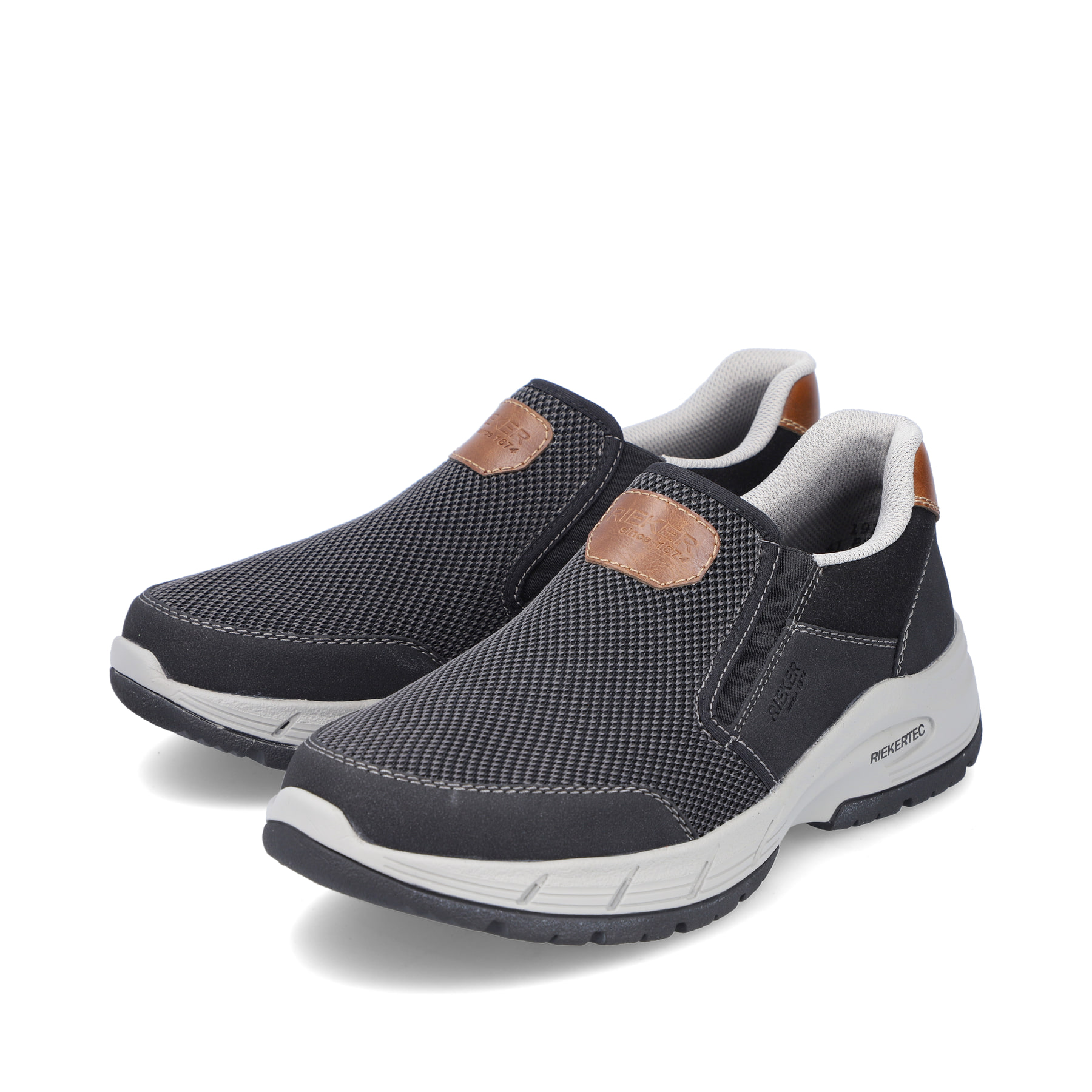 Rieker Herren Slipper asphaltgrau