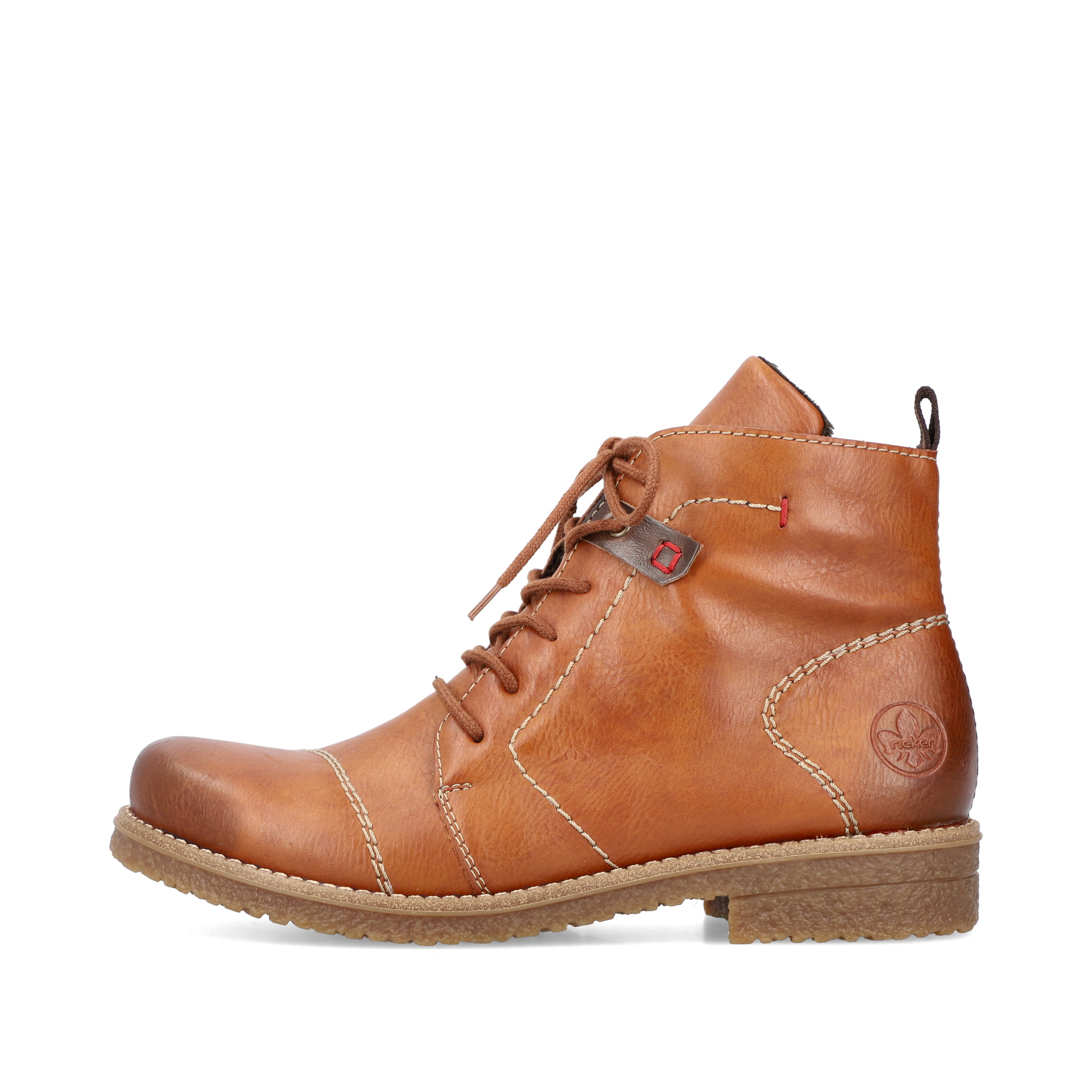 Rieker Damen Schnürstiefel karamellbraun