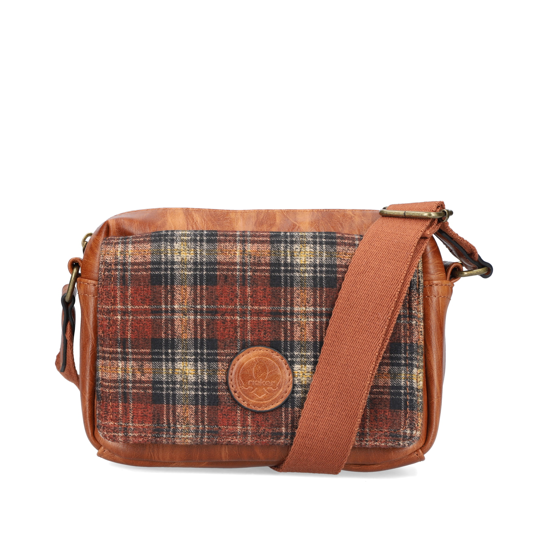 Rieker Damen Handtasche karamellbraun-karo