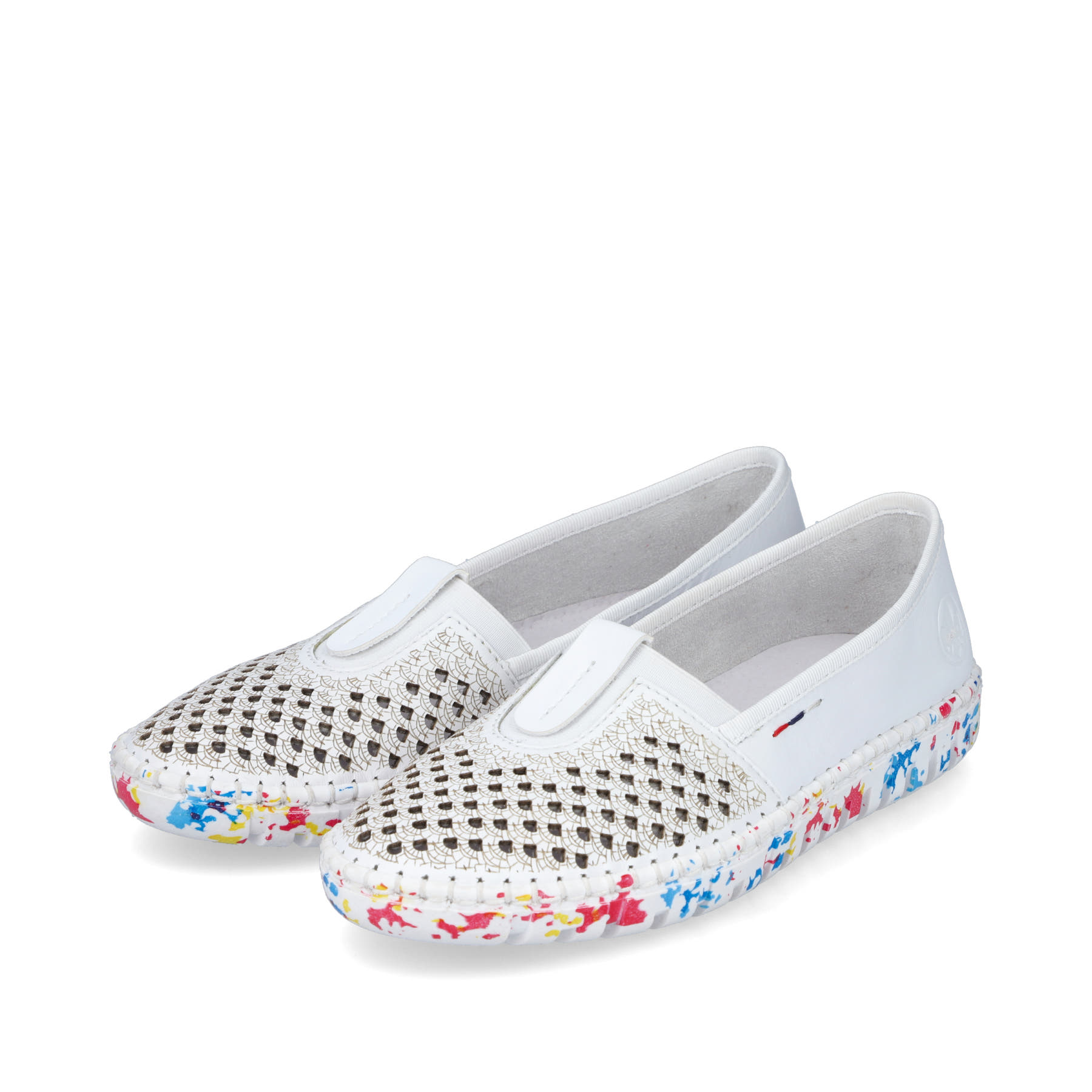 Rieker Damen Ballerinas perlweiß