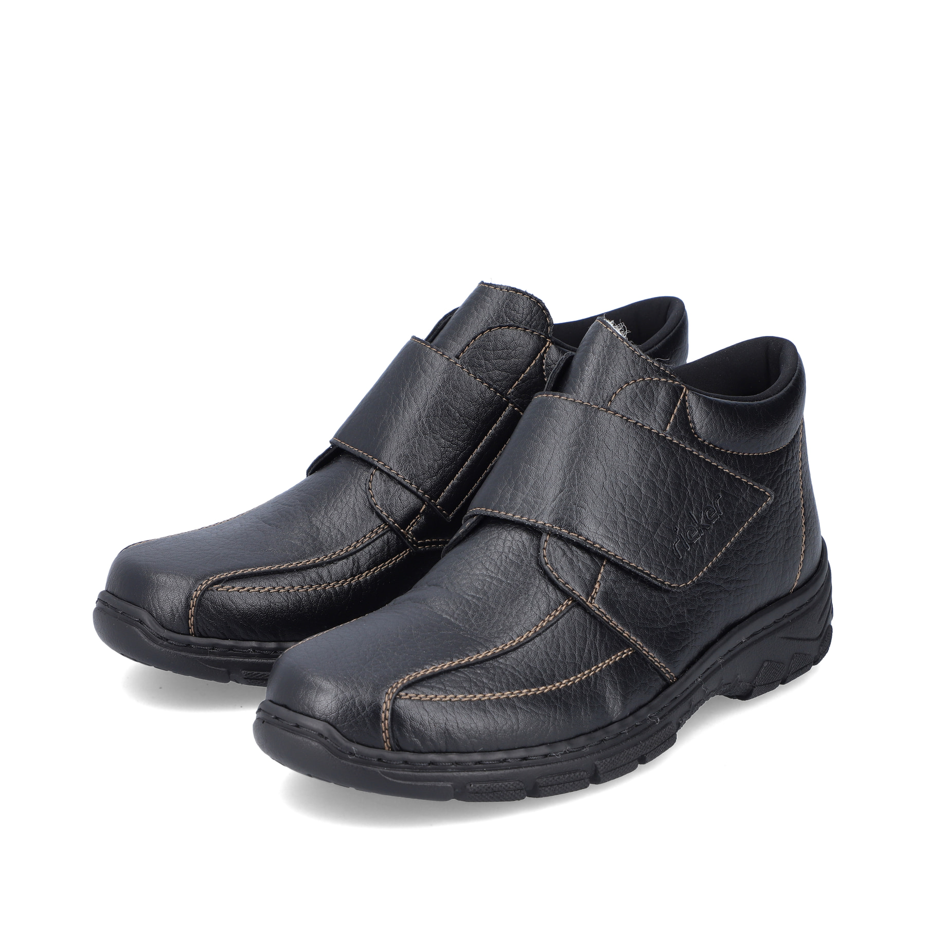 Rieker Herren Kurzstiefel glanzschwarz