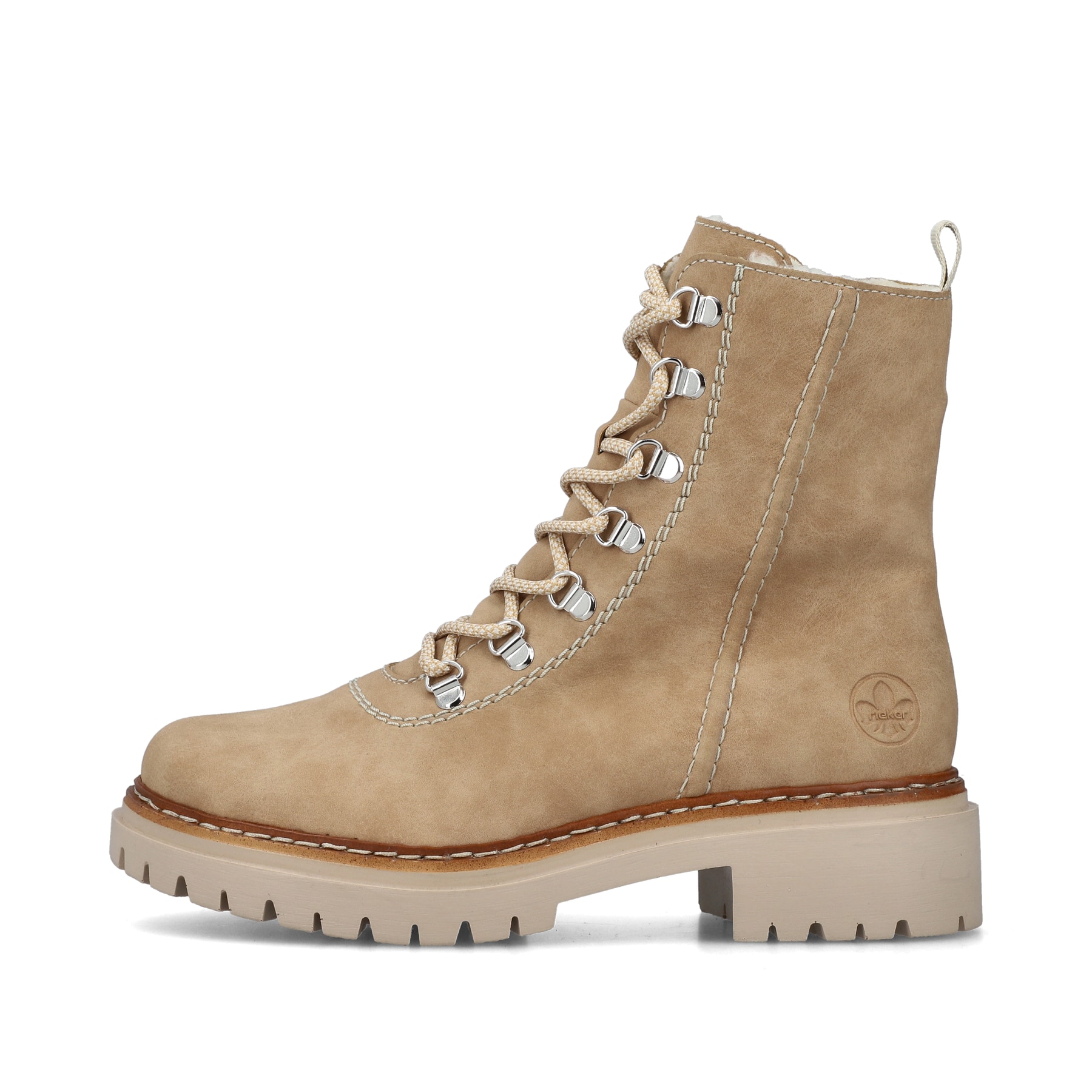 Rieker Damen Schnürstiefel braunbeige